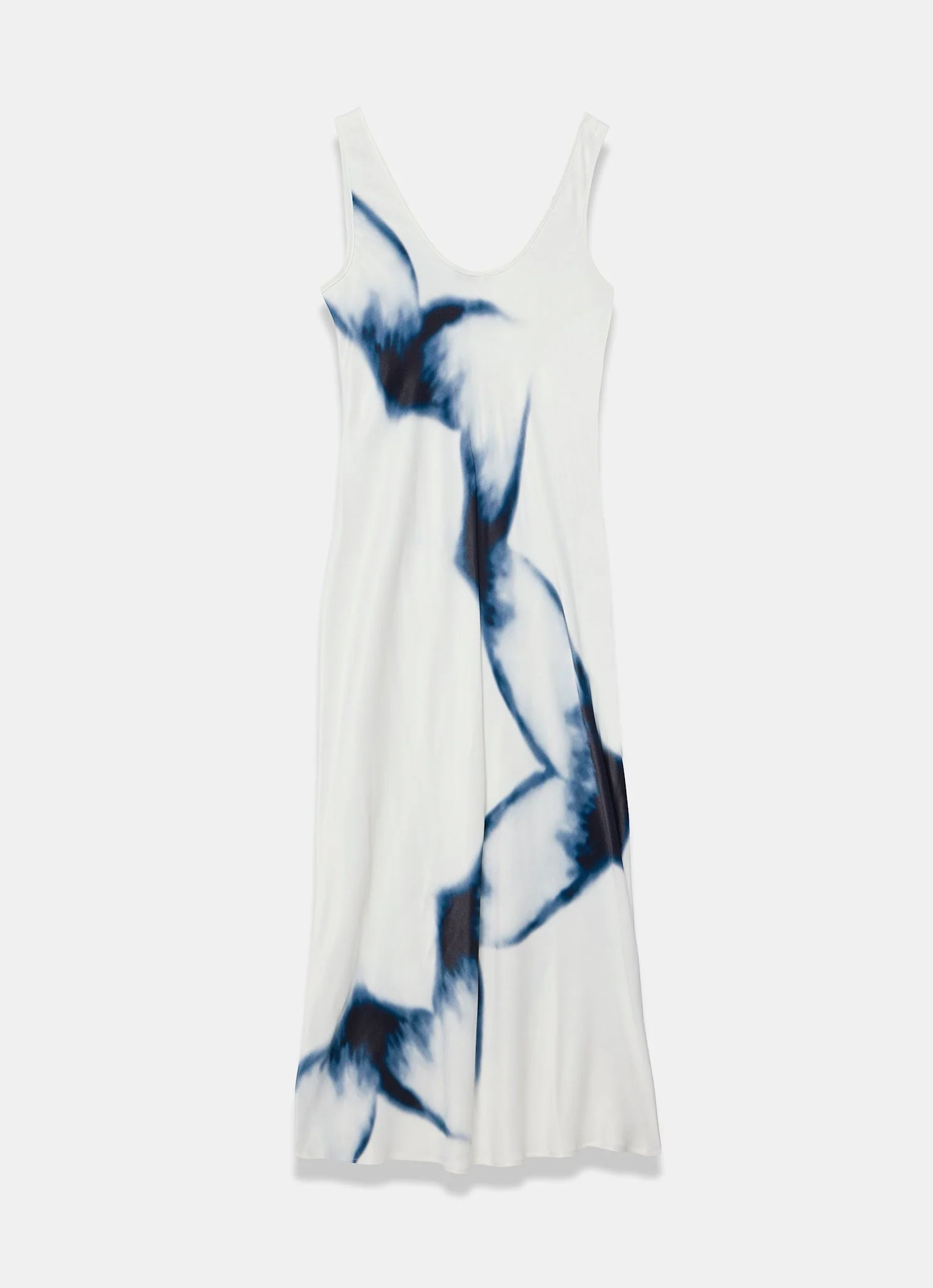 White Abstract Print Midi Dress - Image 7