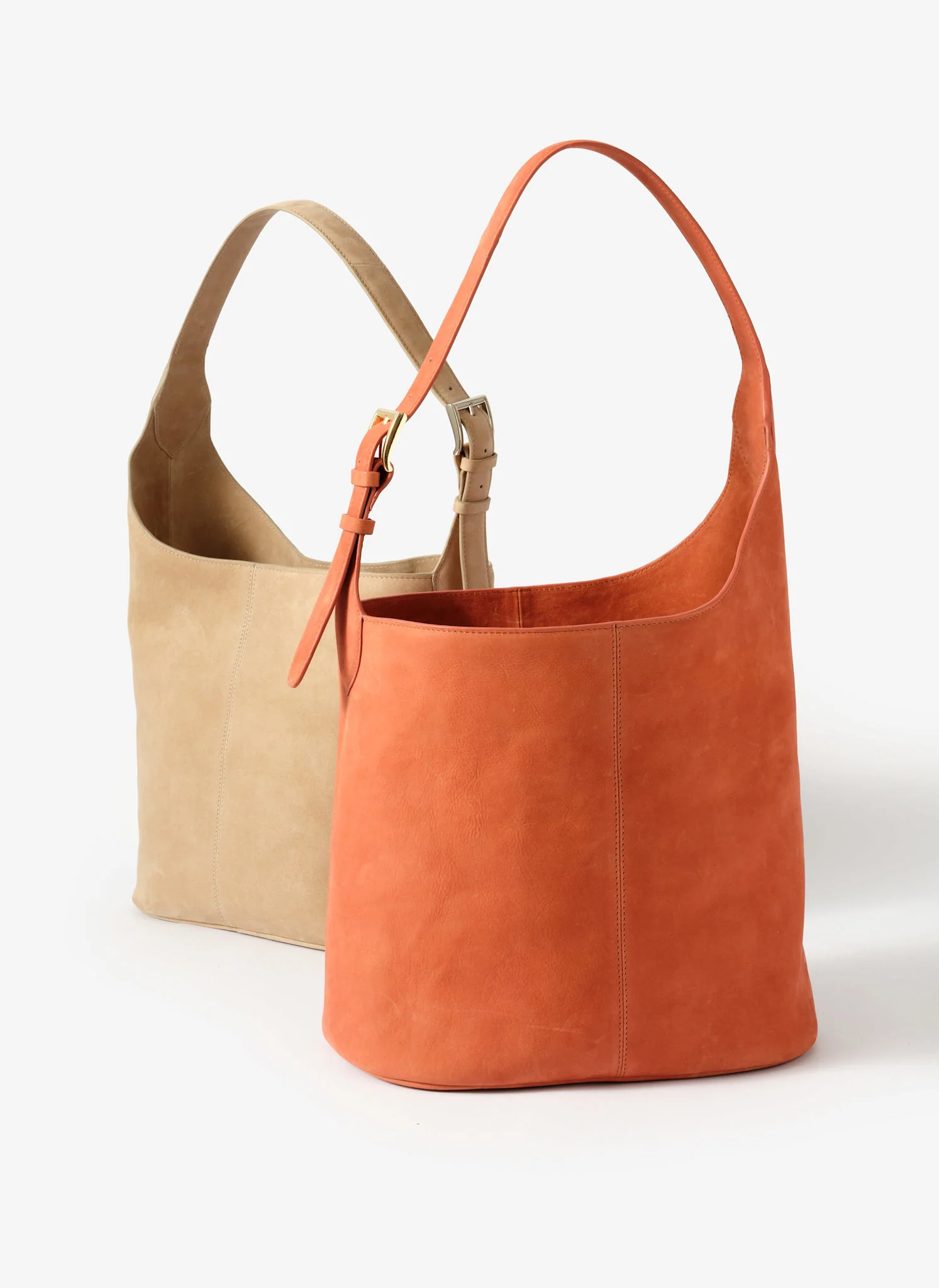 Alexa Orange Suede Bucket Bag - Image 7