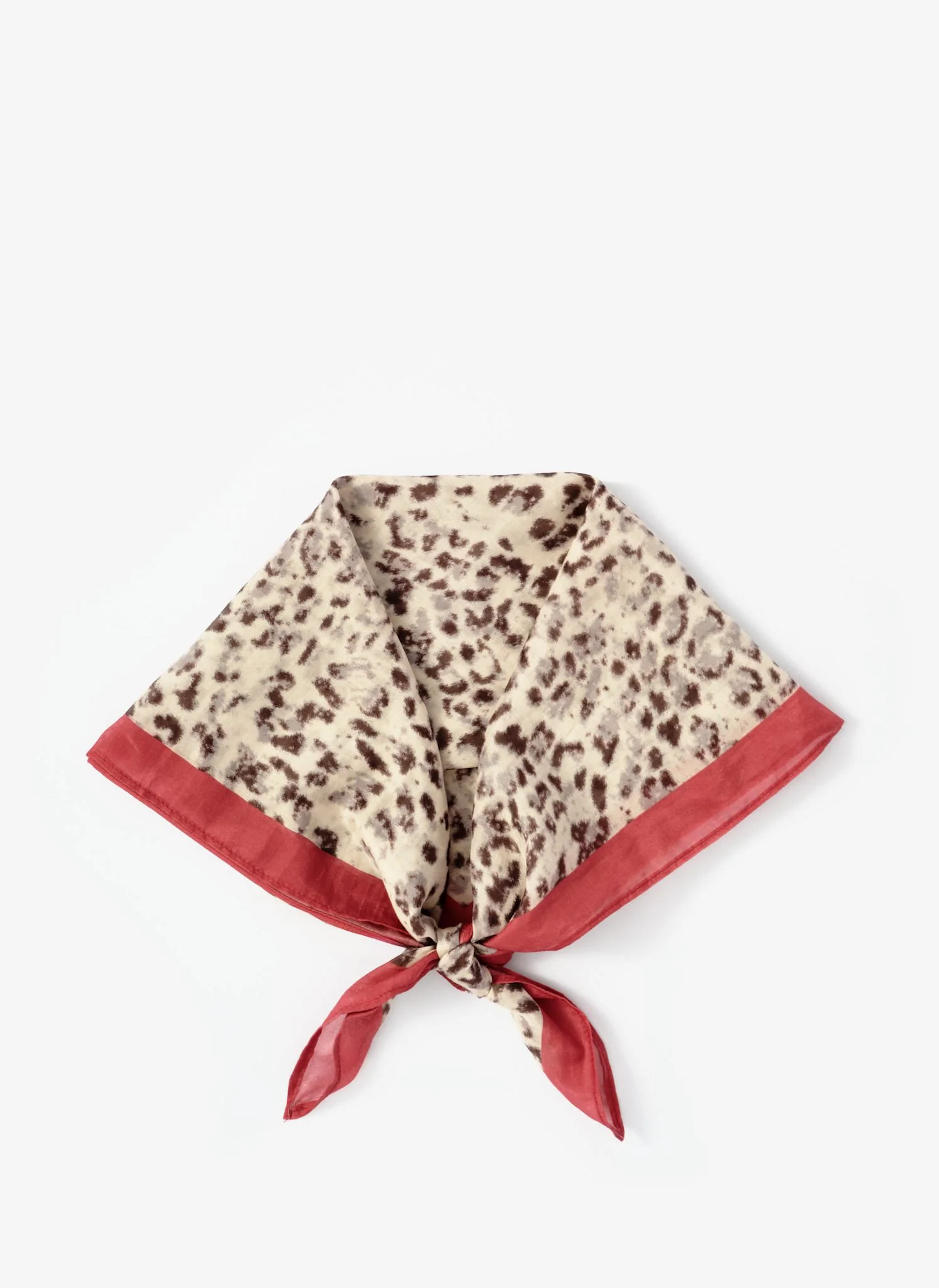 Allison Leopard Print Neck Scarf - Image 4