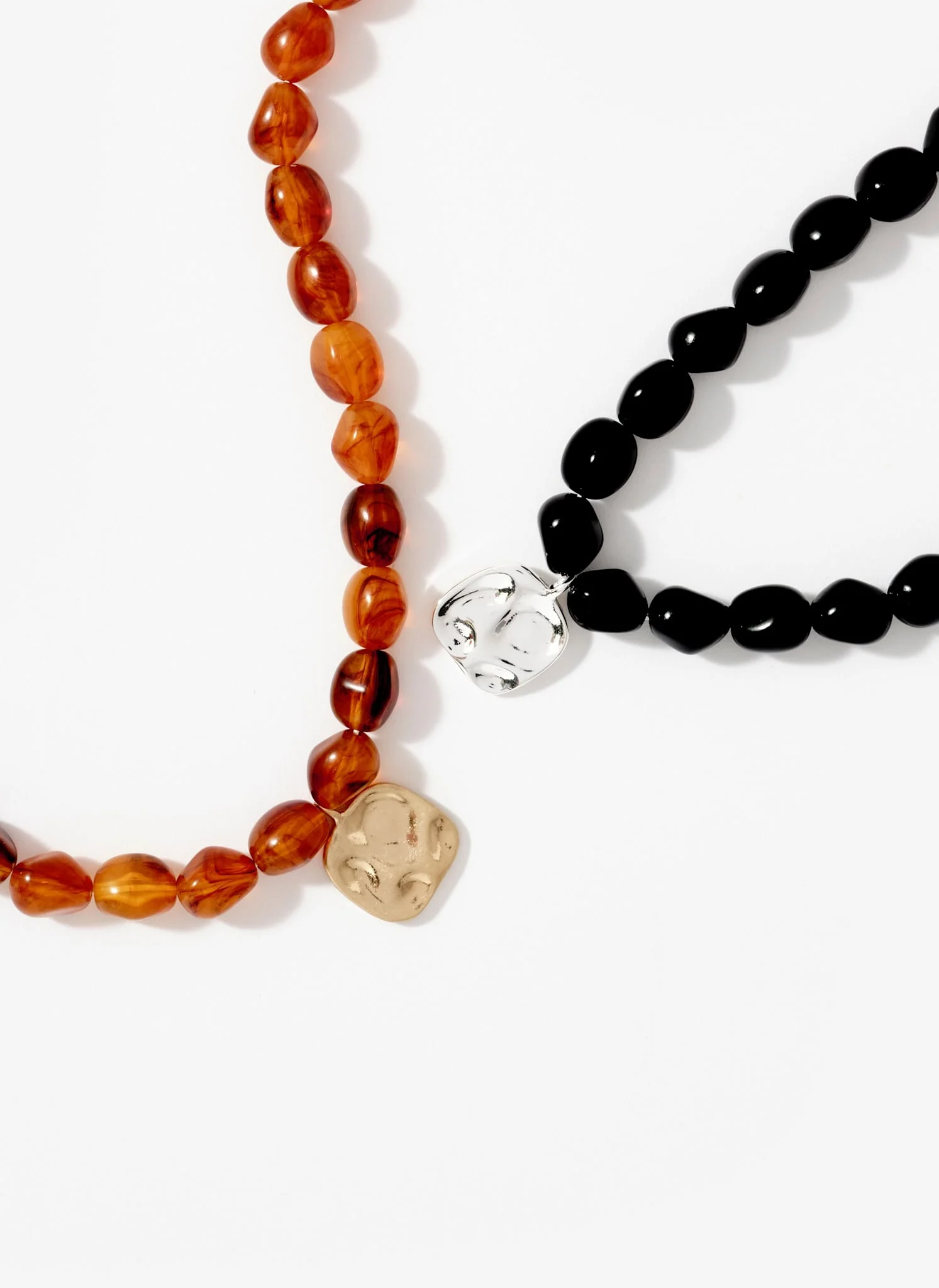 Amber Beaded Charm Necklace - Image 4