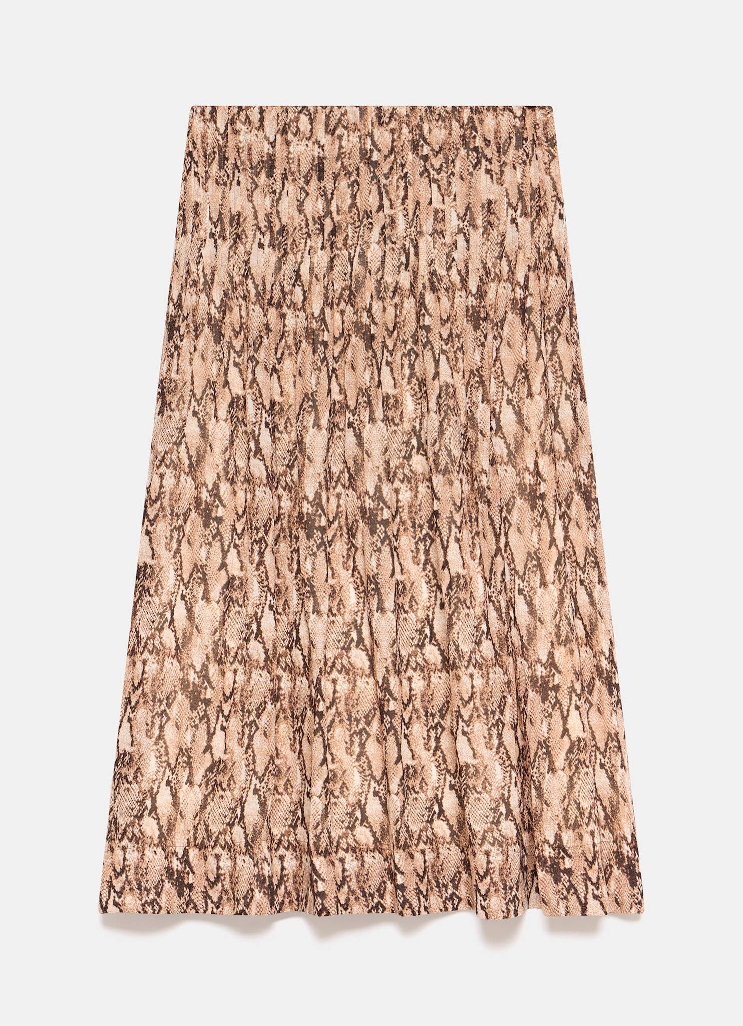 Brown Snake Print Midi Skirt - Image 6