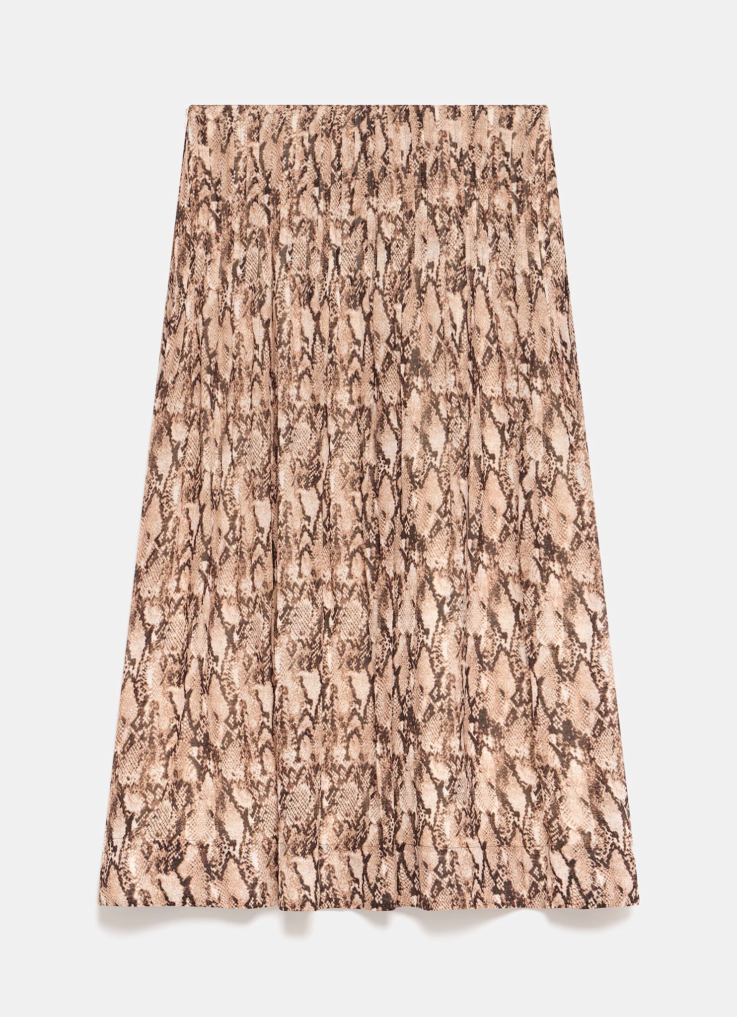 Brown Snake Print Midi Skirt - Image 7