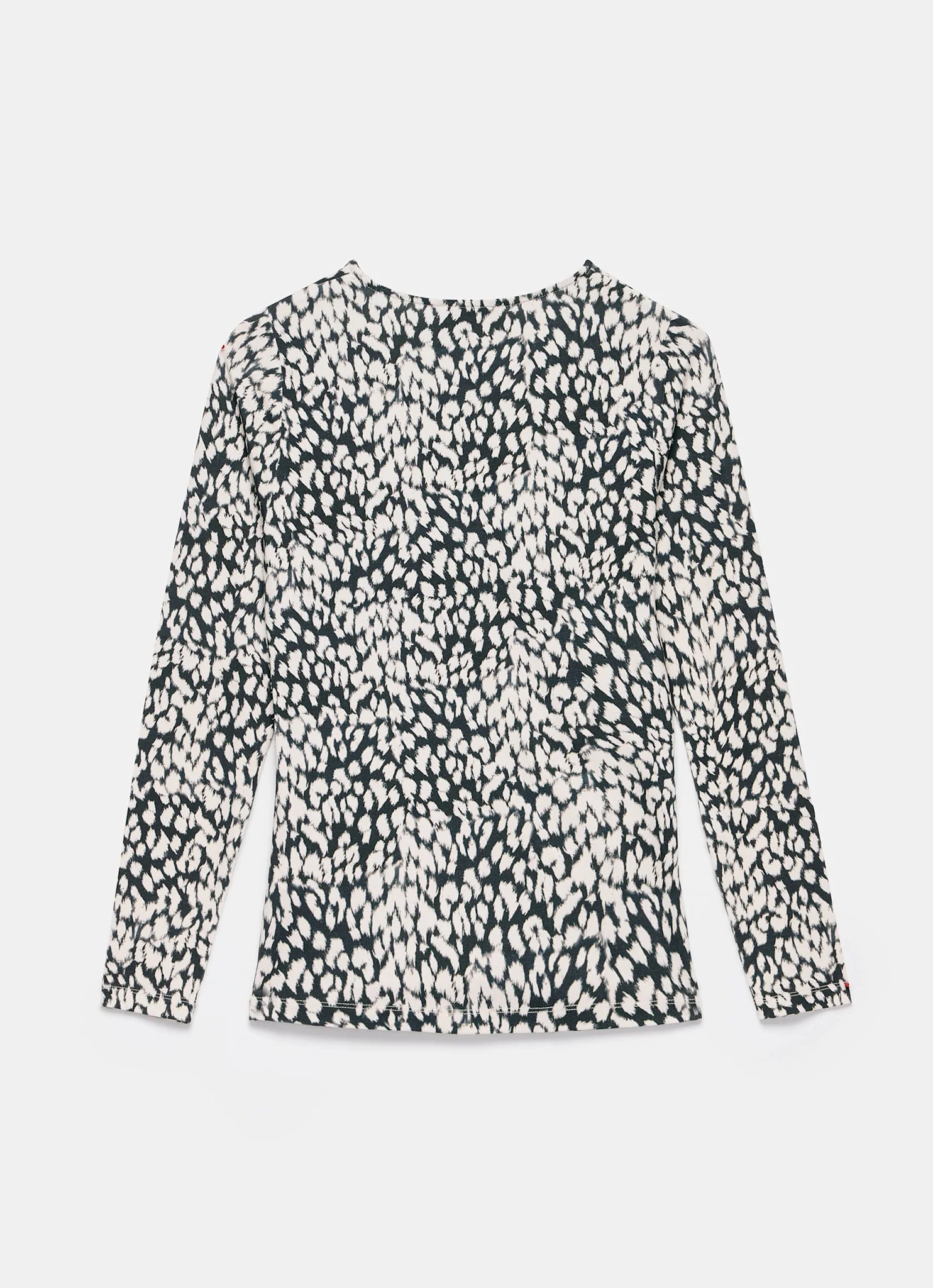 Navy Animal Print Drape Top - Image 7