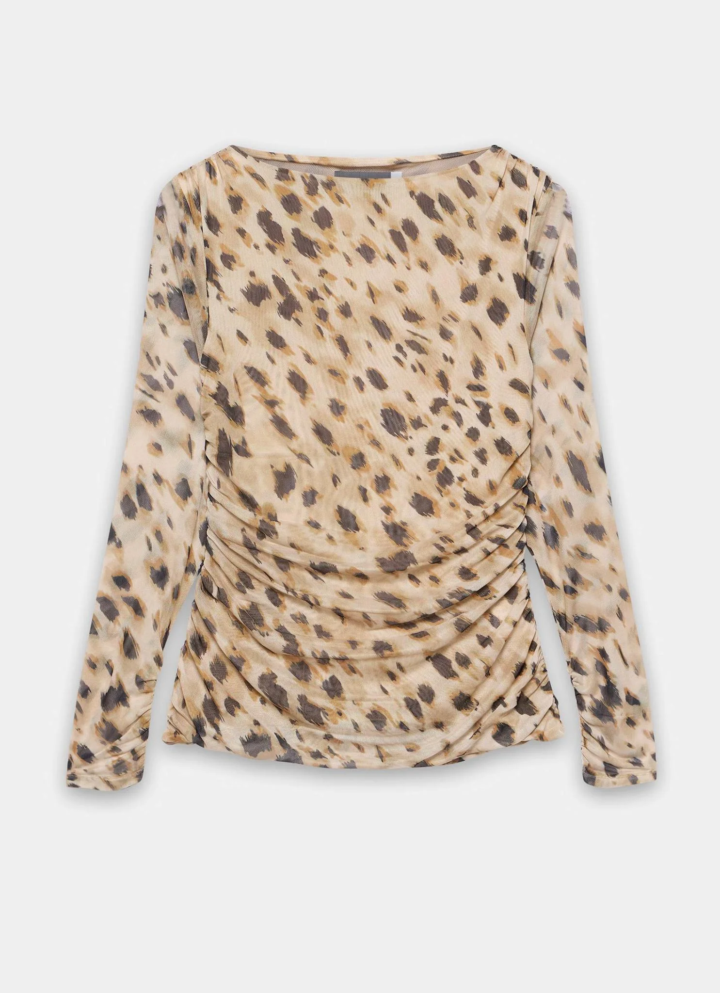 Animal Print Mesh Long Sleeve Top - Image 7
