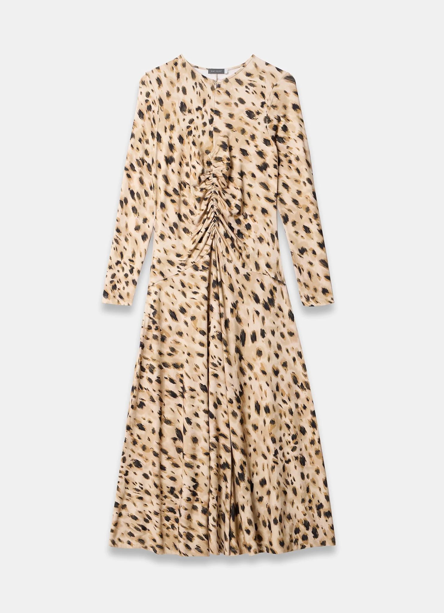 Animal Print Zip Jersey Midi Dress - Image 7
