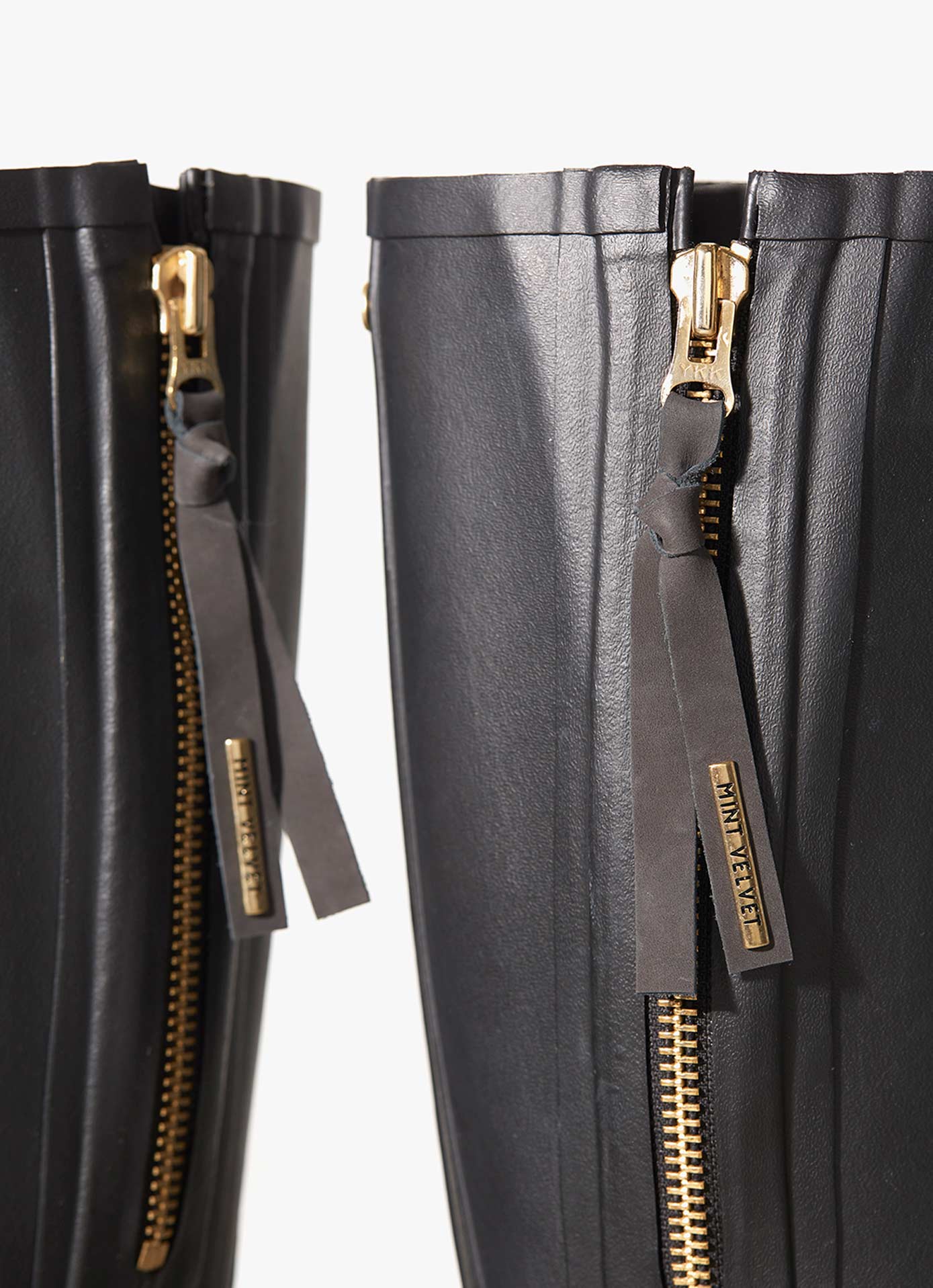 April Black Zip Wellies - Image 3