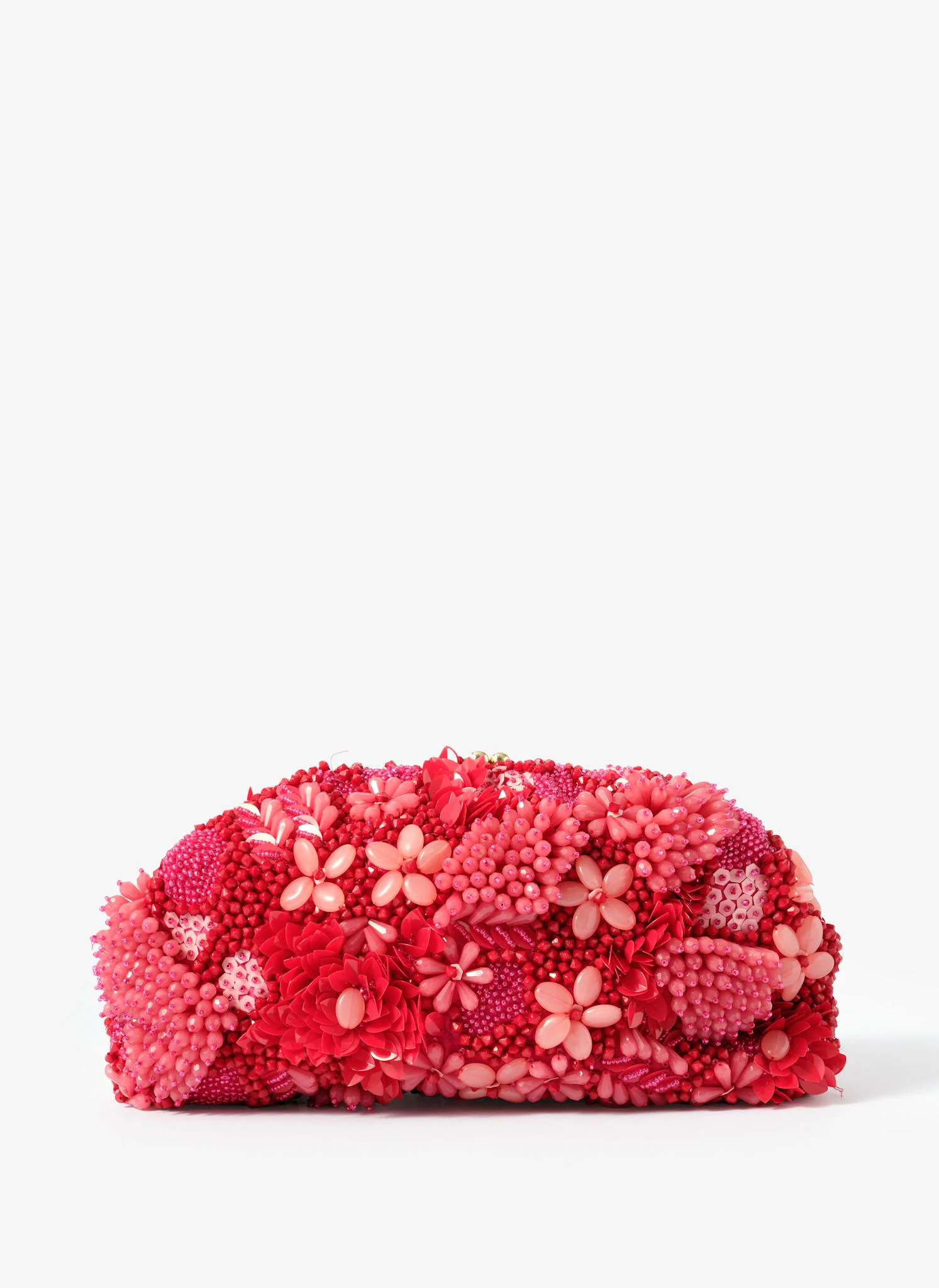 Ari Pink Beaded Clutch Bag - Image 3