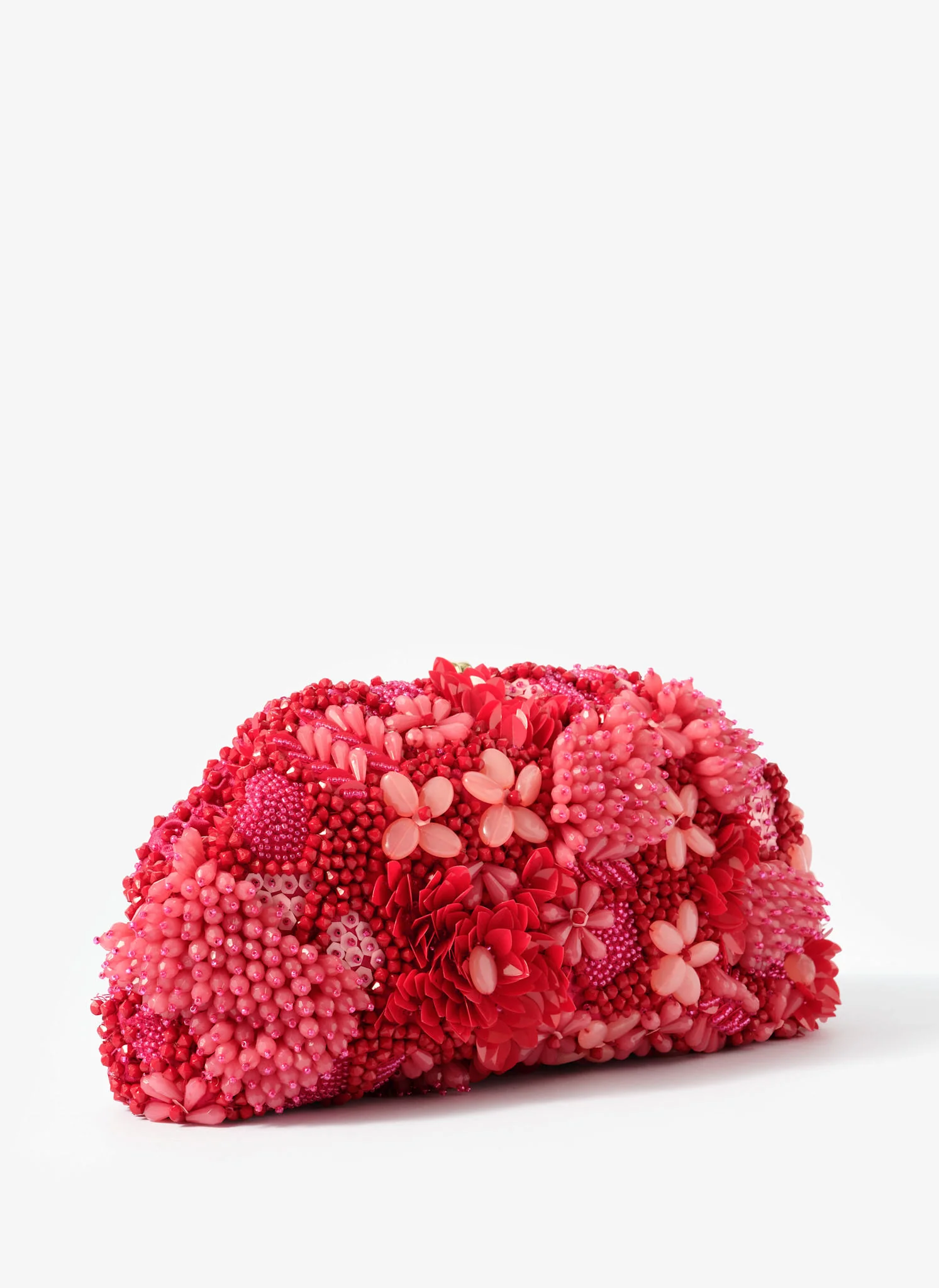 Ari Pink Beaded Clutch Bag - Image 4