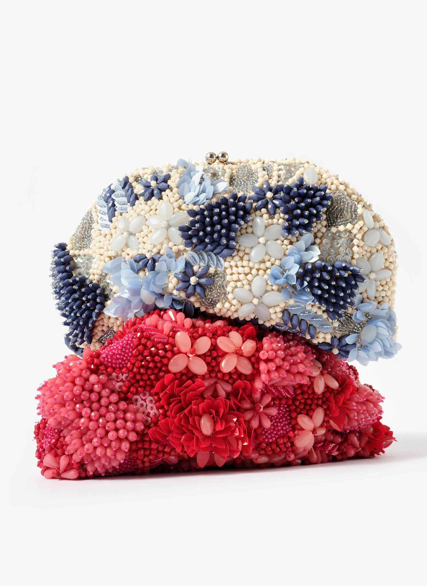 Ari Pink Beaded Clutch Bag - Image 6