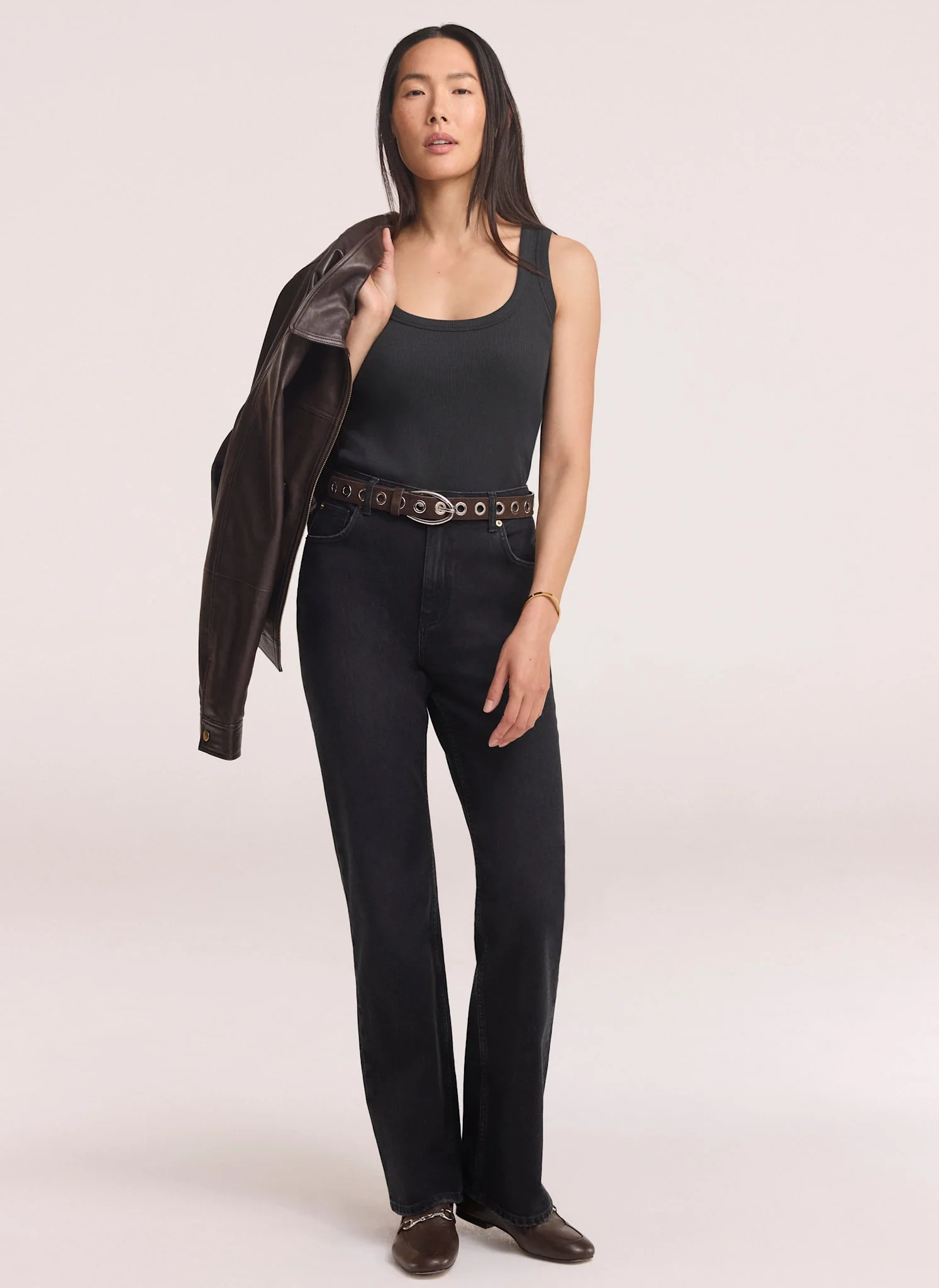 Washed Black 90s Straight Jeans - Image 3
