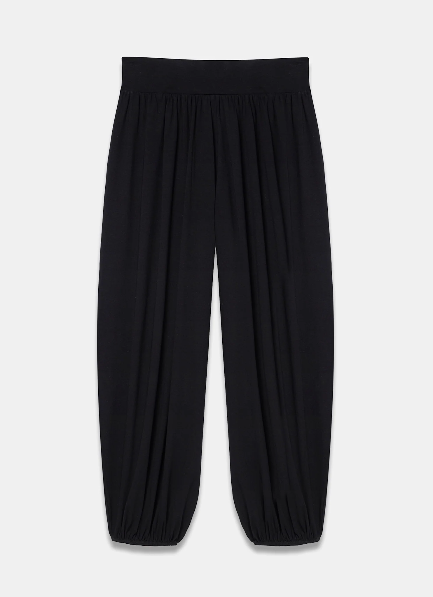 Black Jersey Balloon Trousers - Image 6