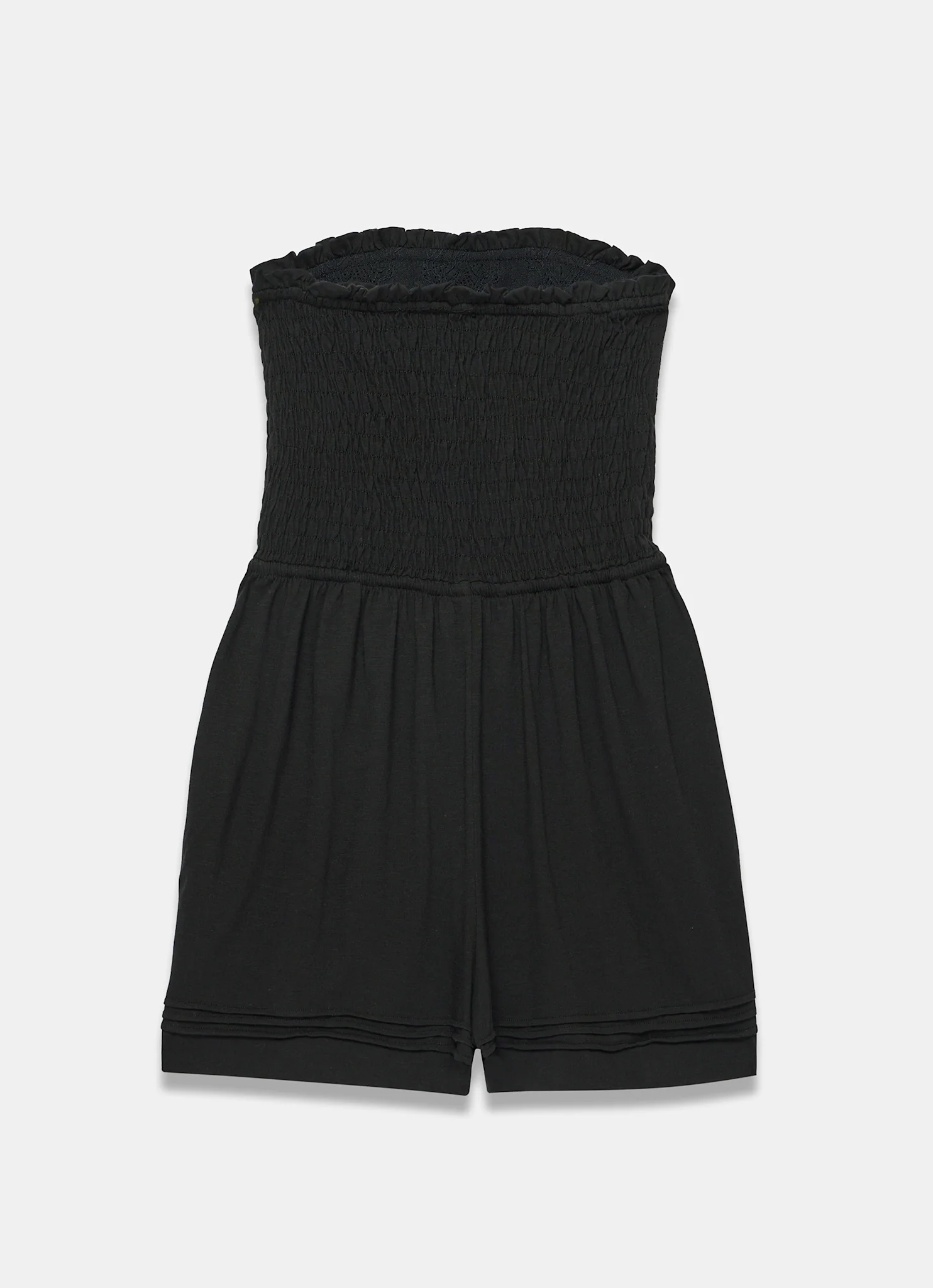 Black Bandeau Lace Playsuit - Image 7