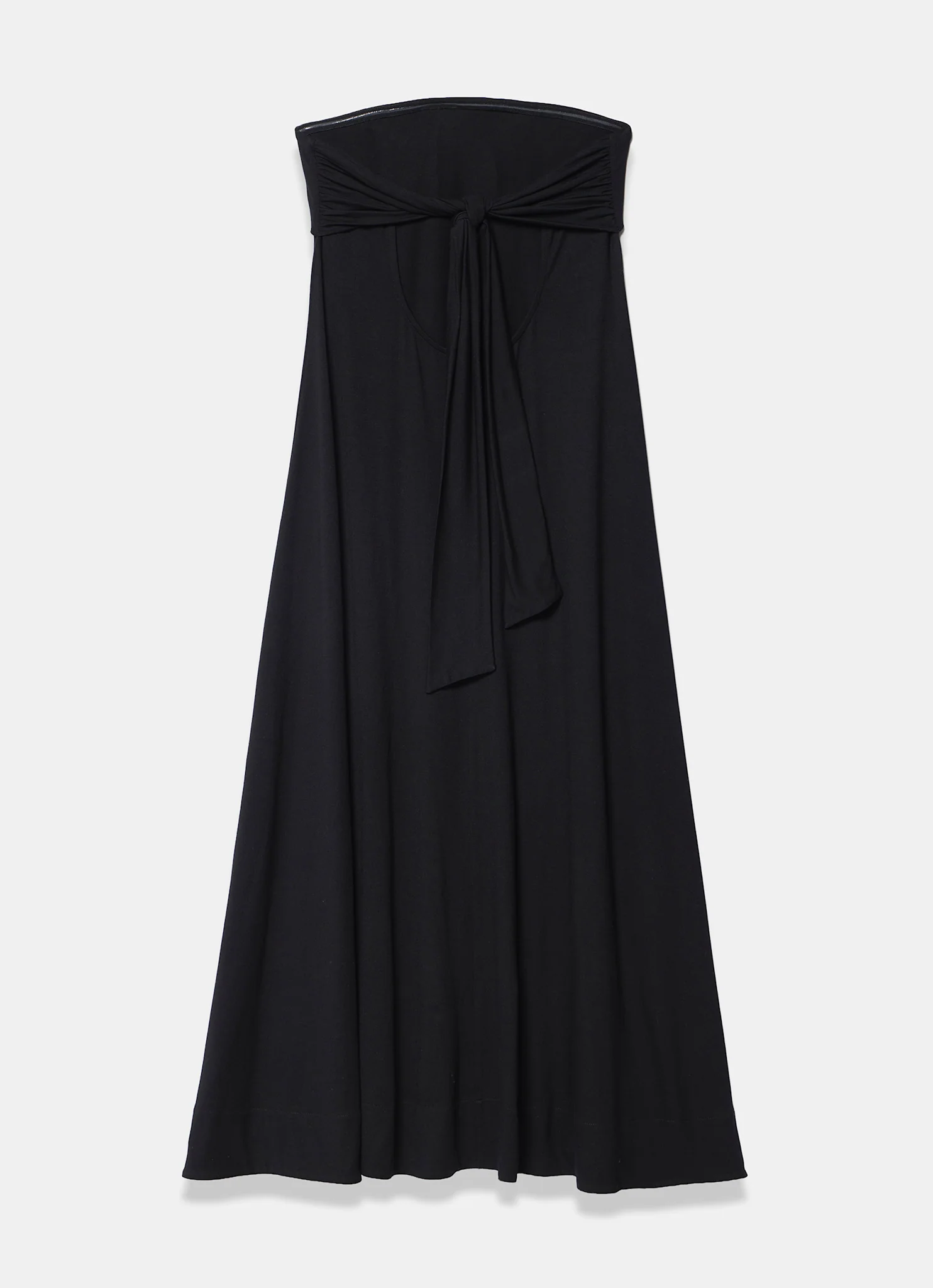 Black Jersey Bandeau Maxi Dress - Image 7