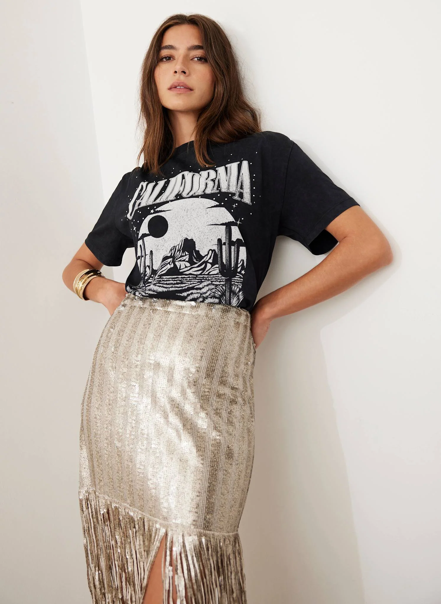 Black California Graphic Cotton T-Shirt - Image 3