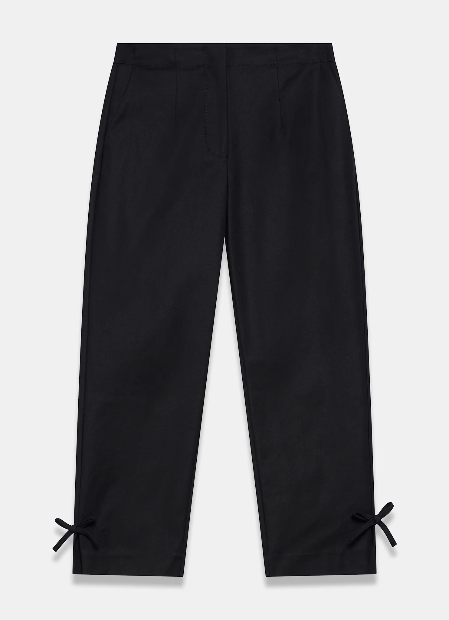 Black Cotton Blend Capri Trousers - Image 6