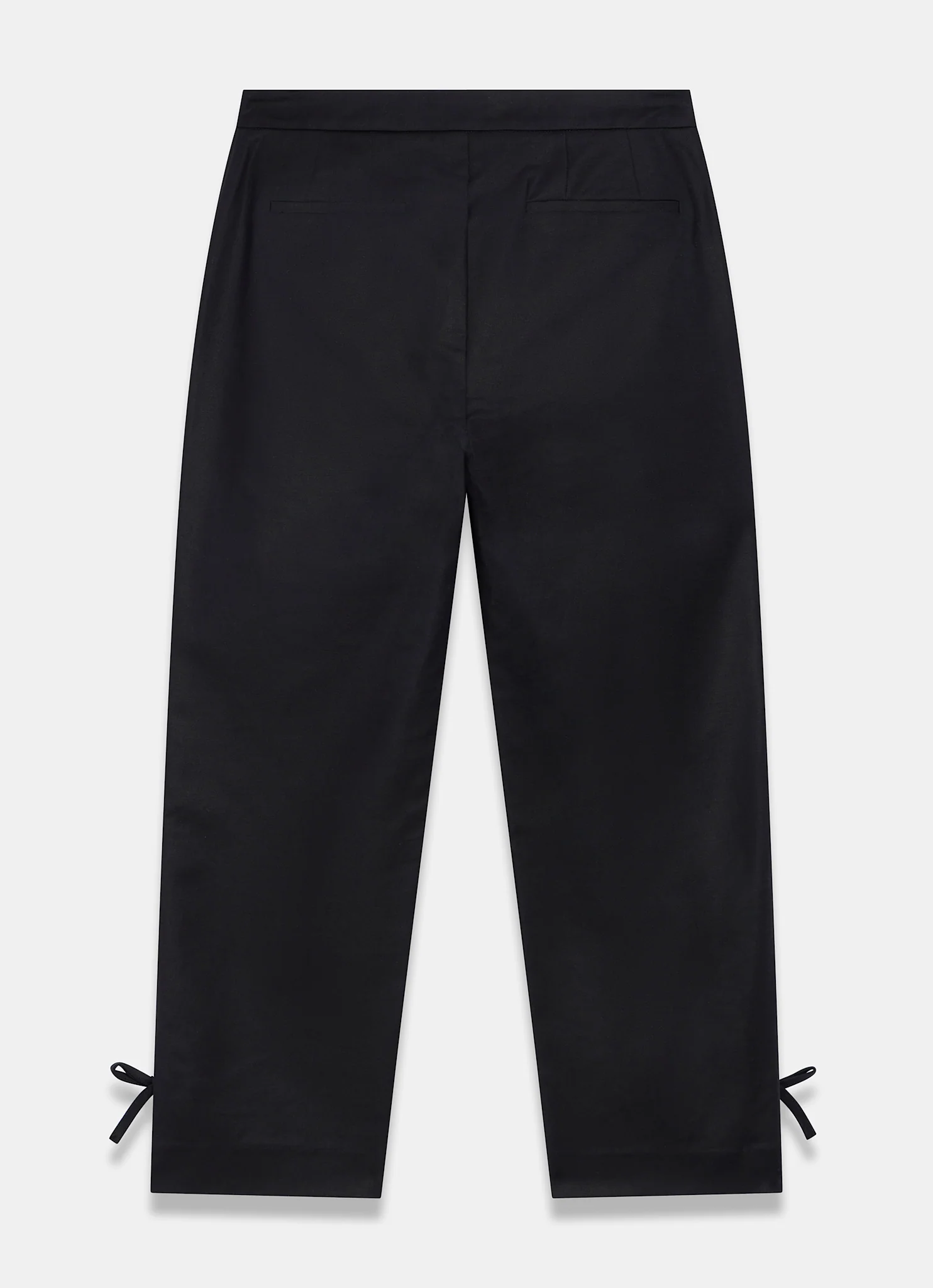 Black Cotton Blend Capri Trousers - Image 7