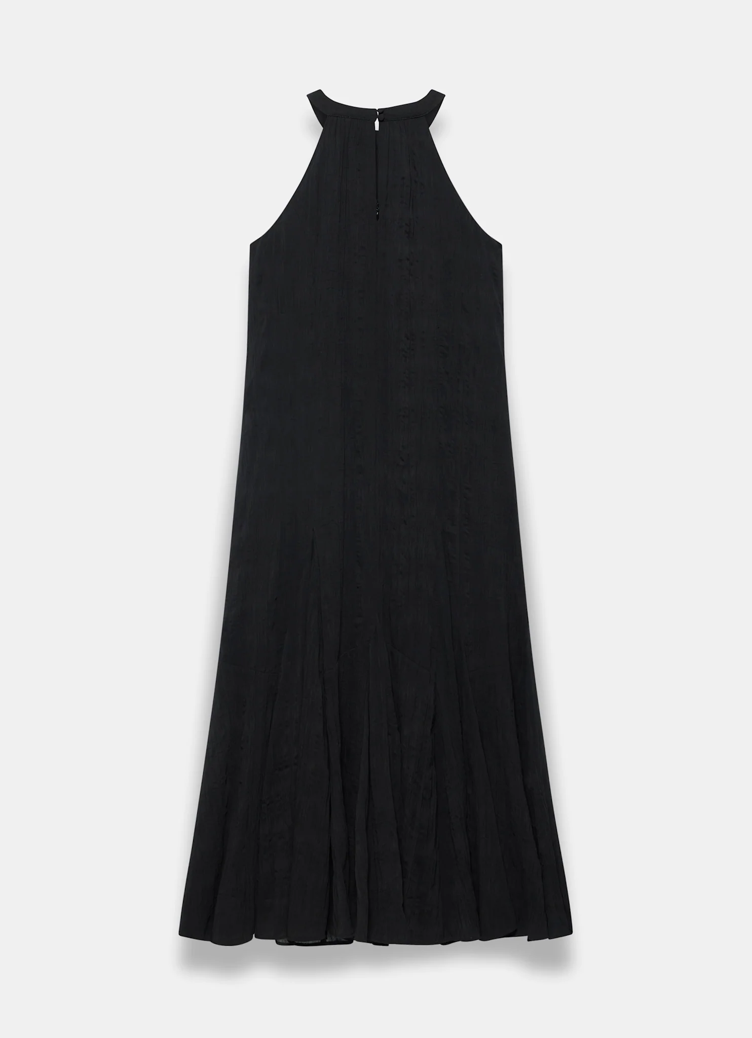 Black Beaded Halter Maxi Dress - Image 8