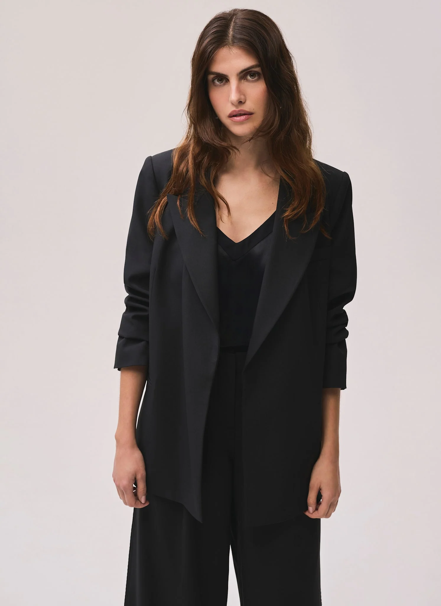 Black Longline Blazer