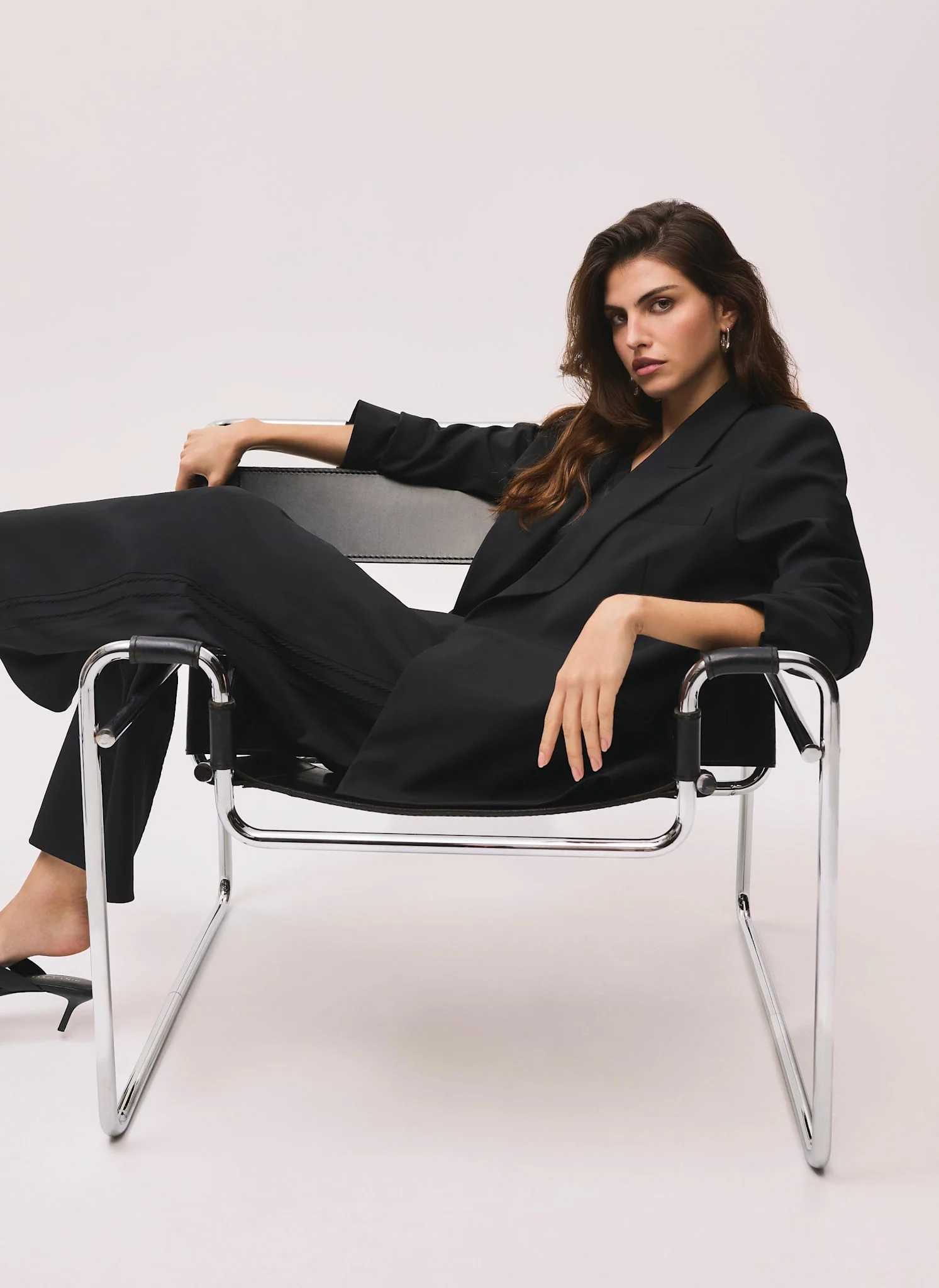 Black Longline Blazer - Image 2