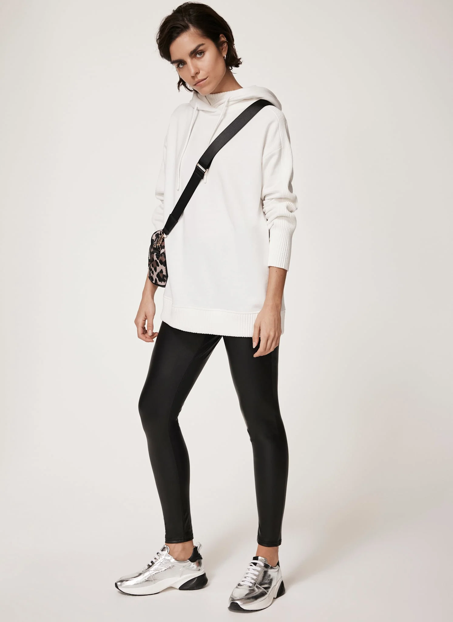 Black Faux Leather Leggings - Image 4