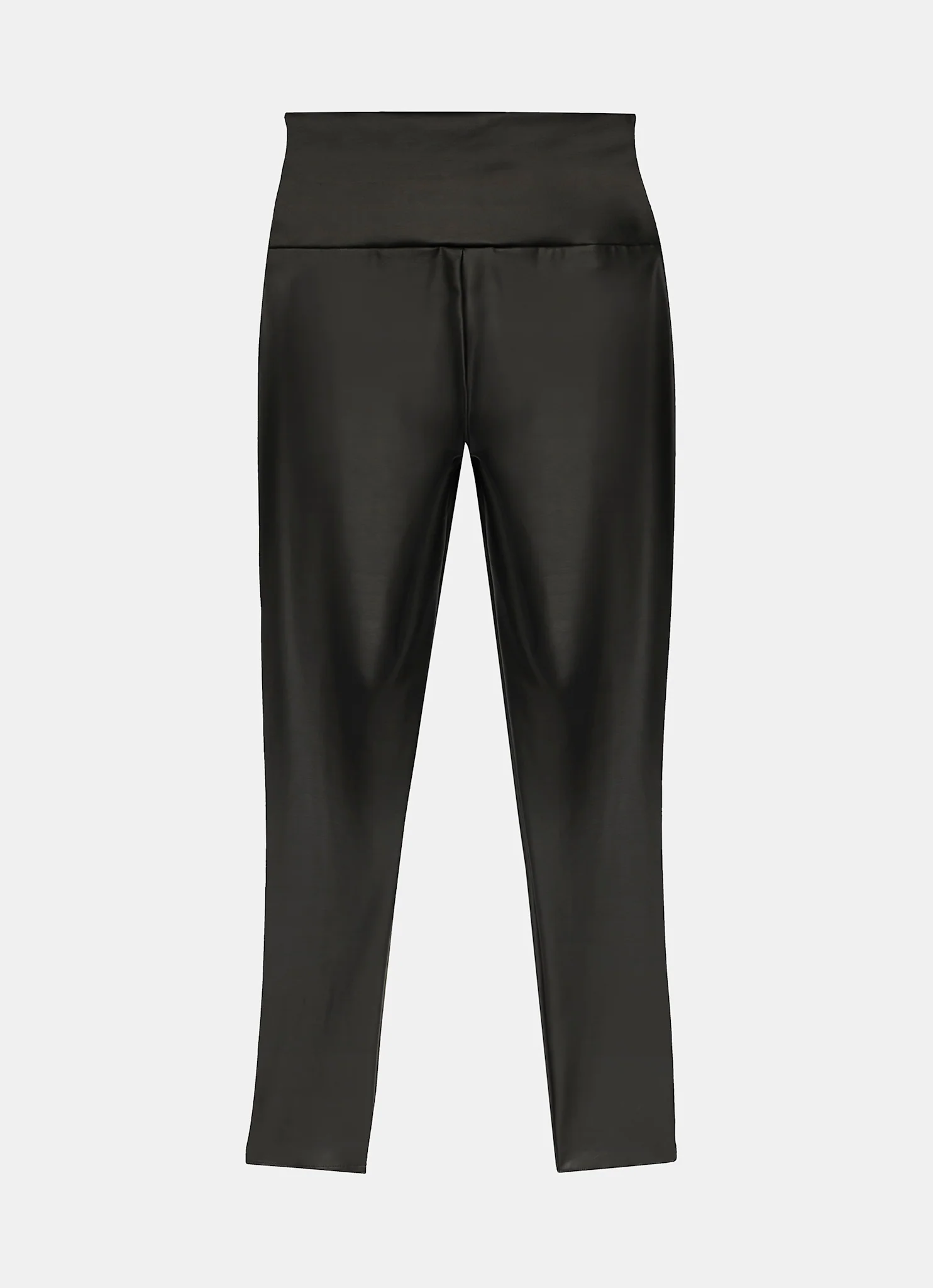 Black Faux Leather Leggings - Image 6