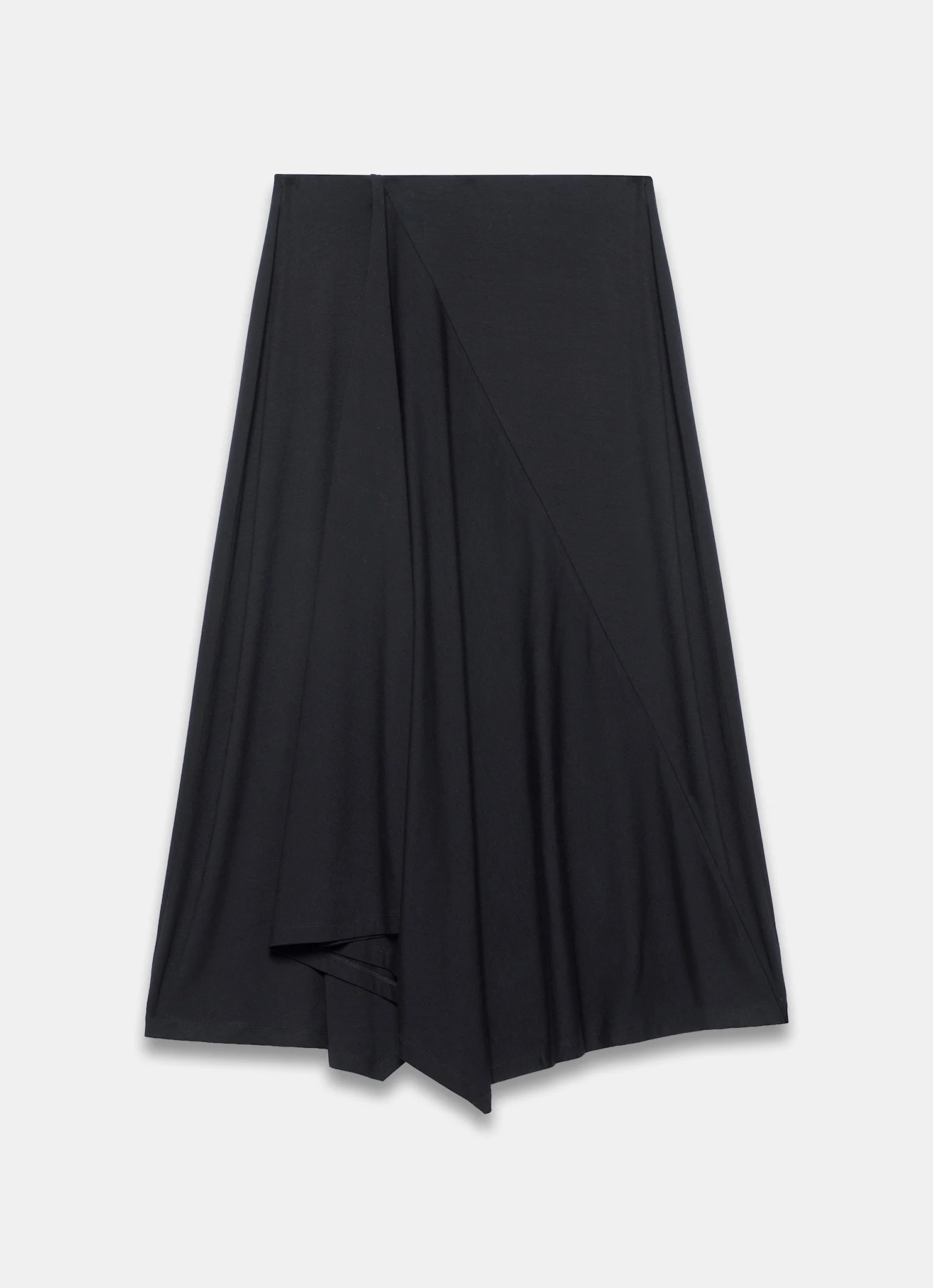 Black Jersey Asymmetric Skirt - Image 7