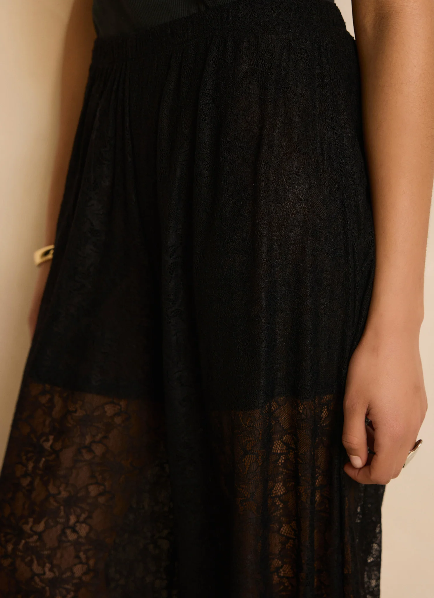 Black Lace Balloon Trousers - Image 6