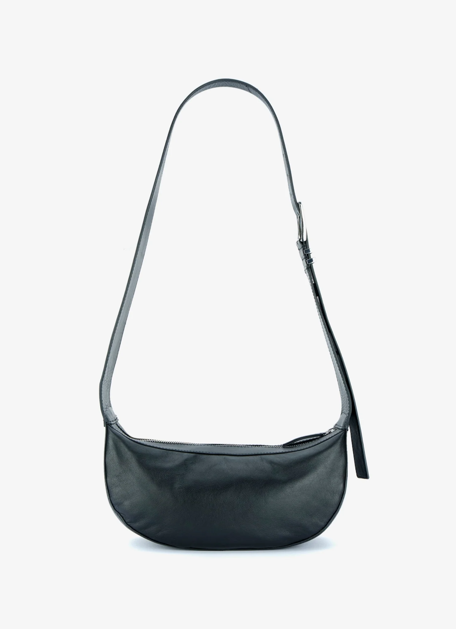 Frankie Black Leather Sling Bag - Image 5