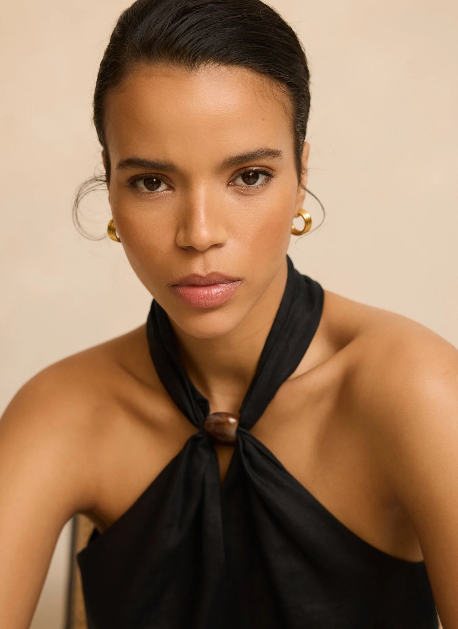 Black Linen Halter Top - Image 4