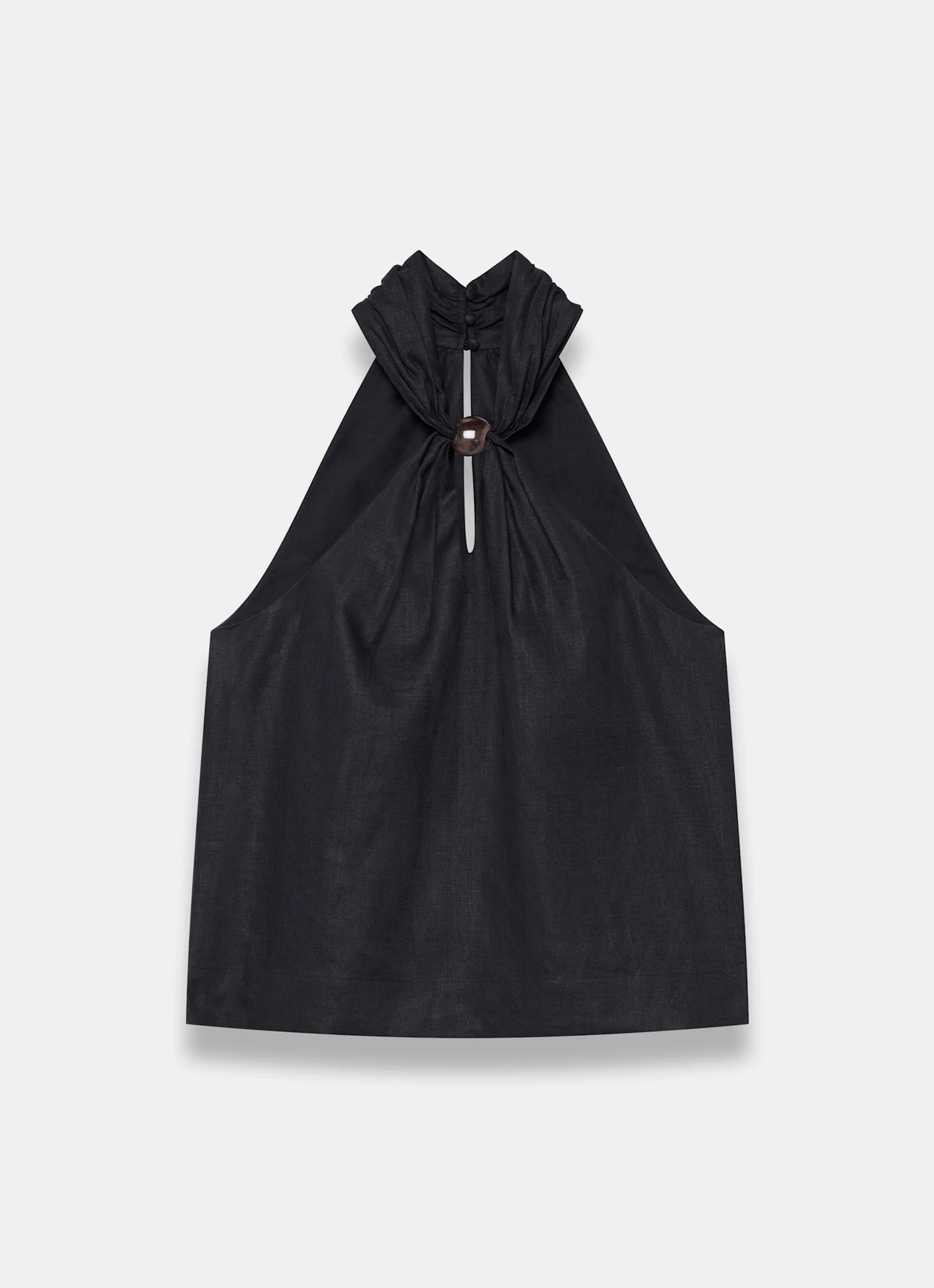 Black Linen Halter Top - Image 7