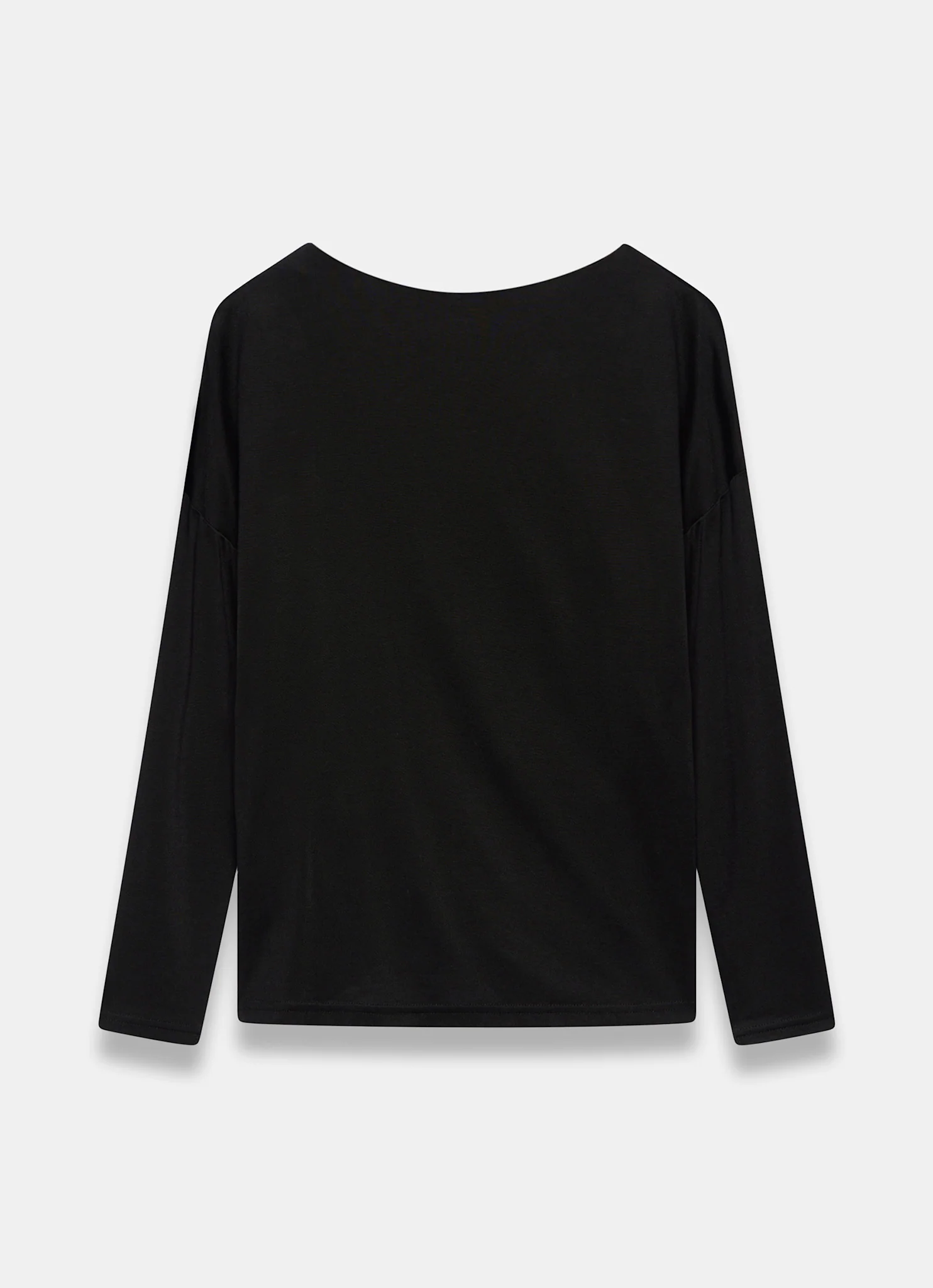 Black Ruched Long Sleeve Top - Image 8