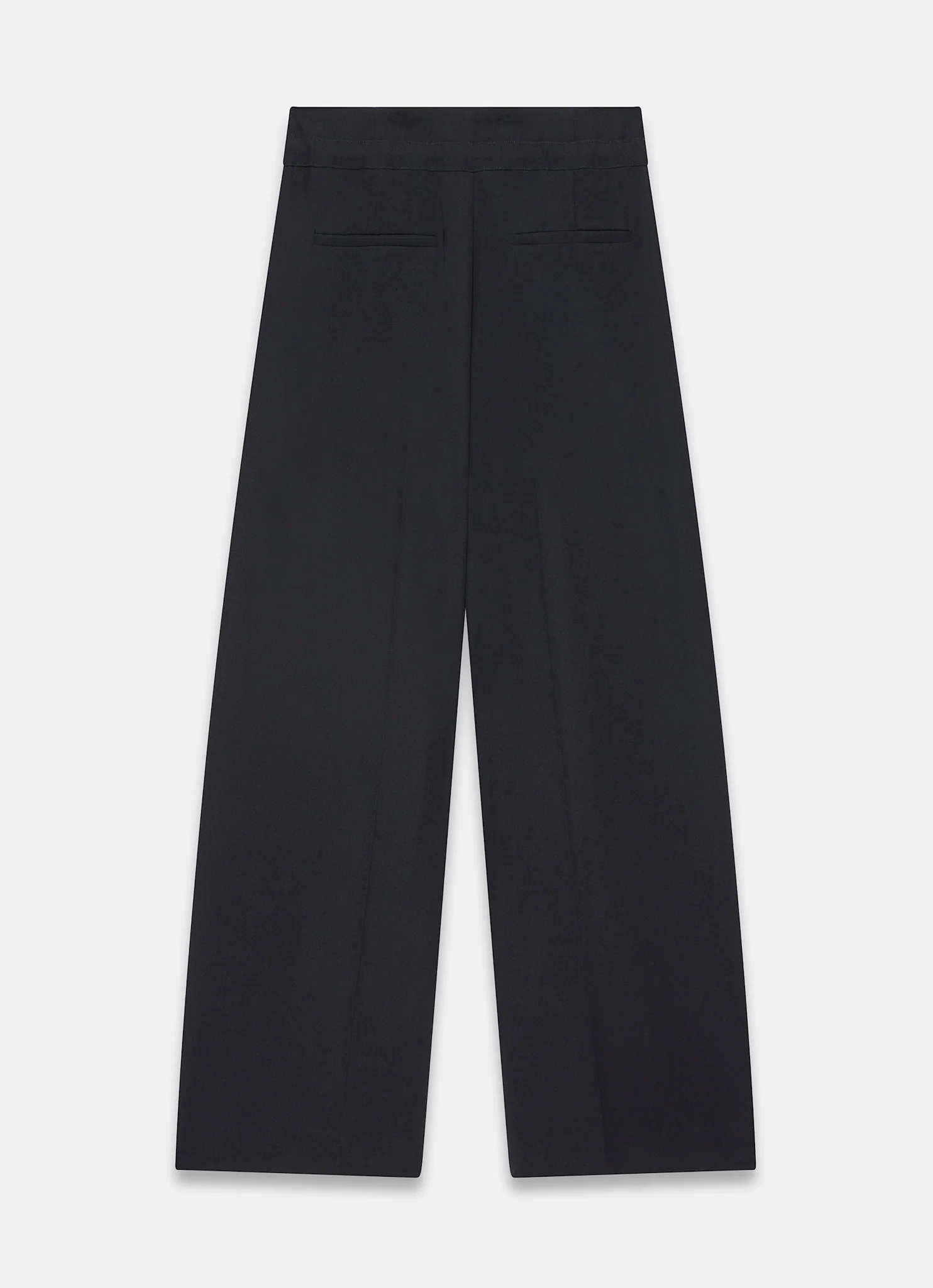 Black Tie Waist Pleated Wide Trousers - Image 7
