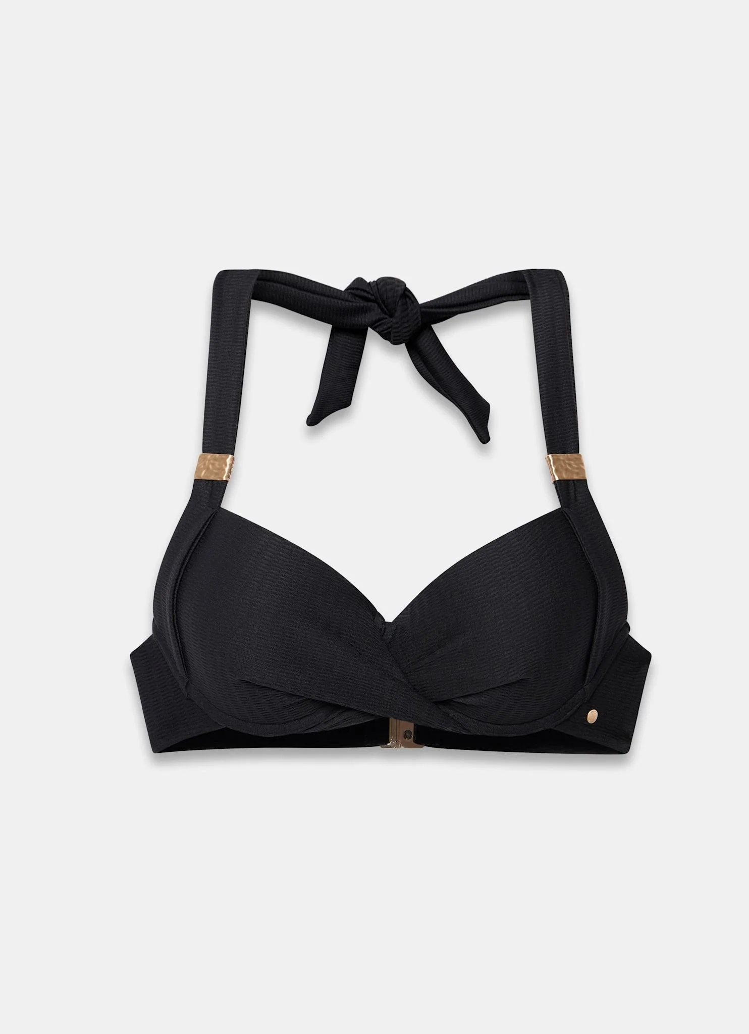Black Twist Detail Bikini Top - Image 7