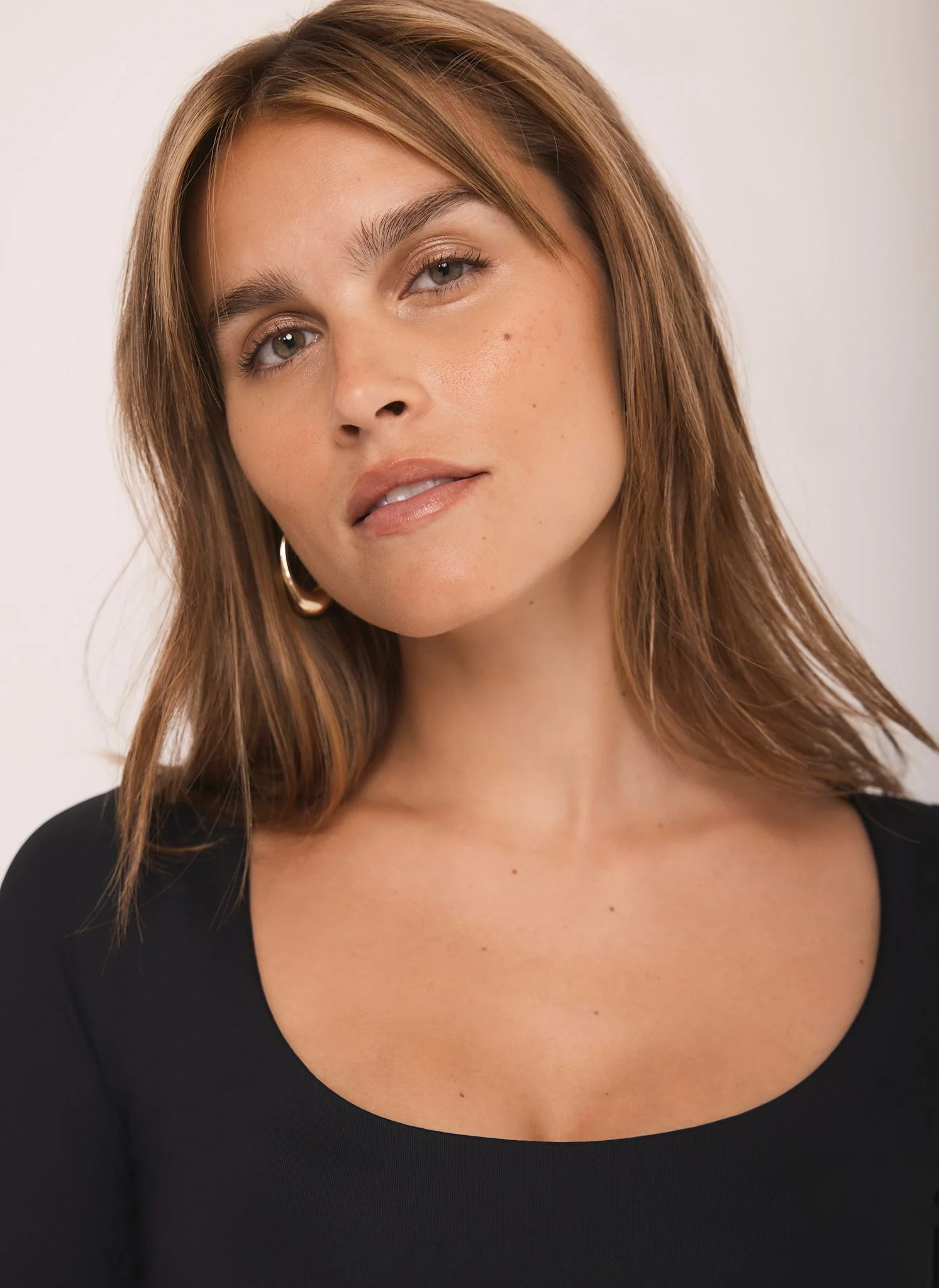 Black Scoop Neck Long Sleeve Top - Image 5