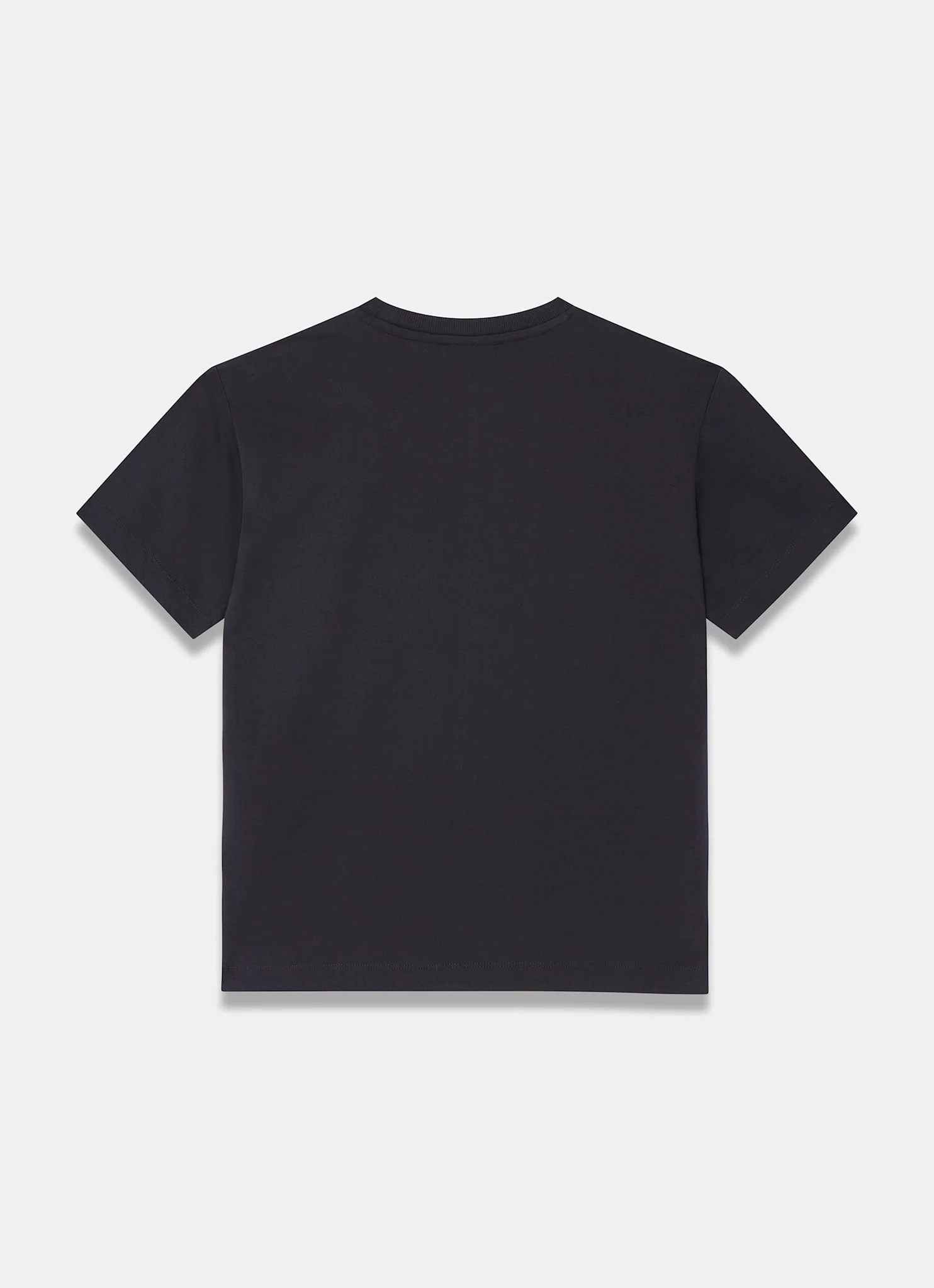 Black Cotton Seam Detail T-shirt - Image 7