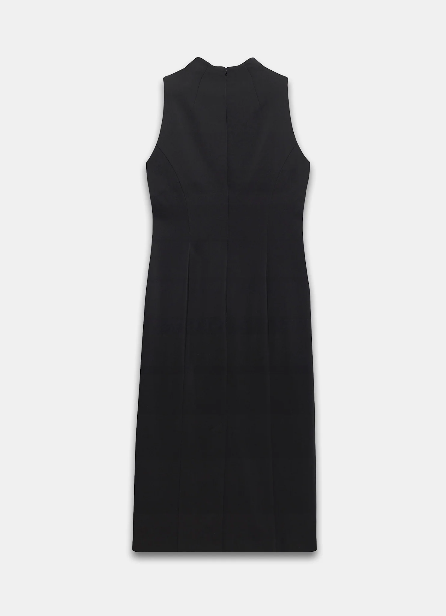 Black Sleeveless Fitted Midi Dress - Image 8