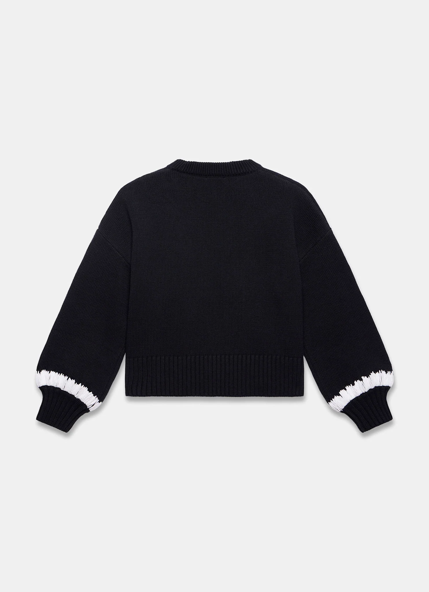 Black Cotton Blend Star Jumper - Image 7
