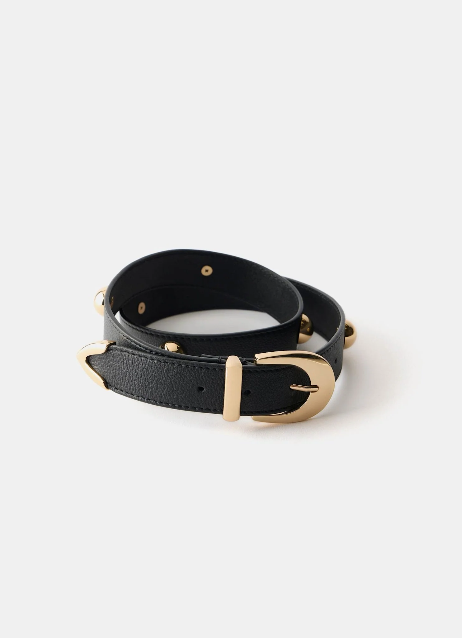 Black Statement Leather Belt - Image 3
