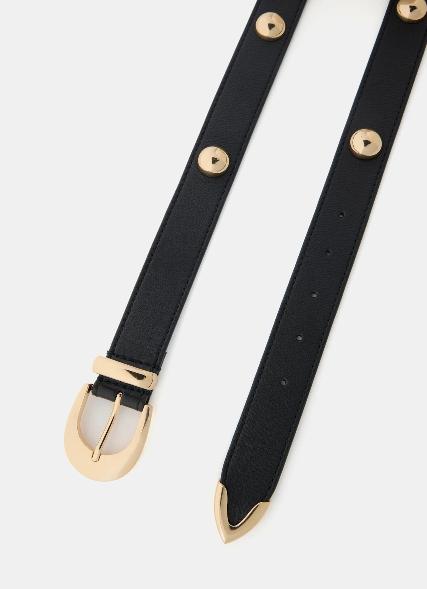 Black Statement Leather Belt - Image 4