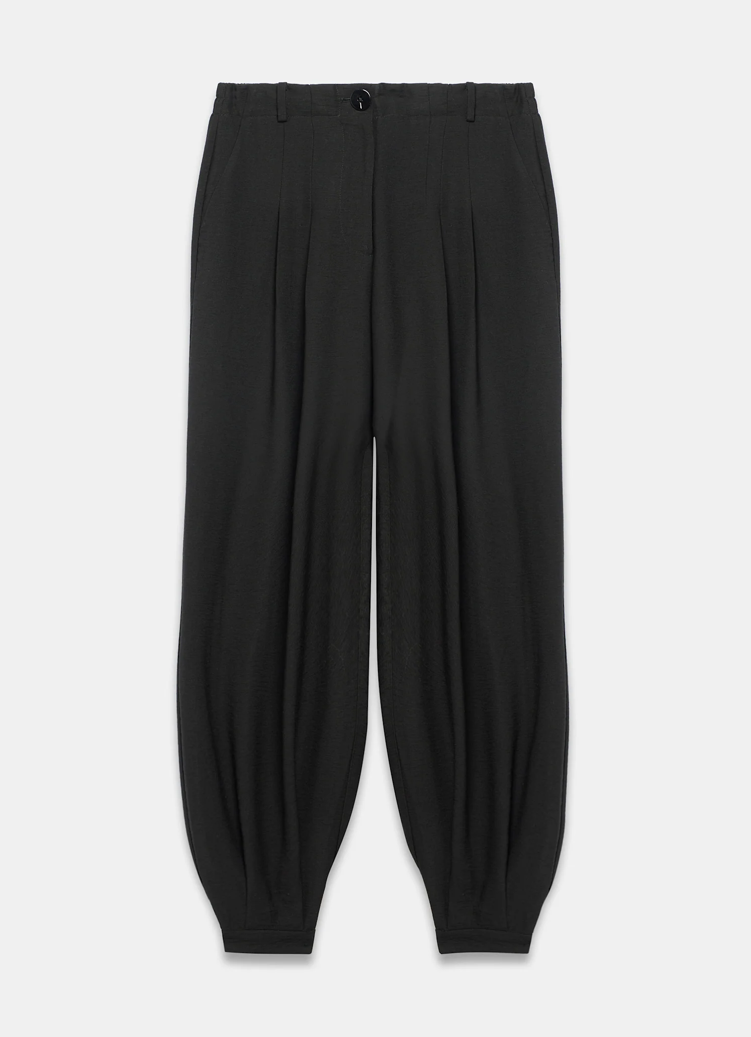 Black Soft Balloon Trousers - Image 5