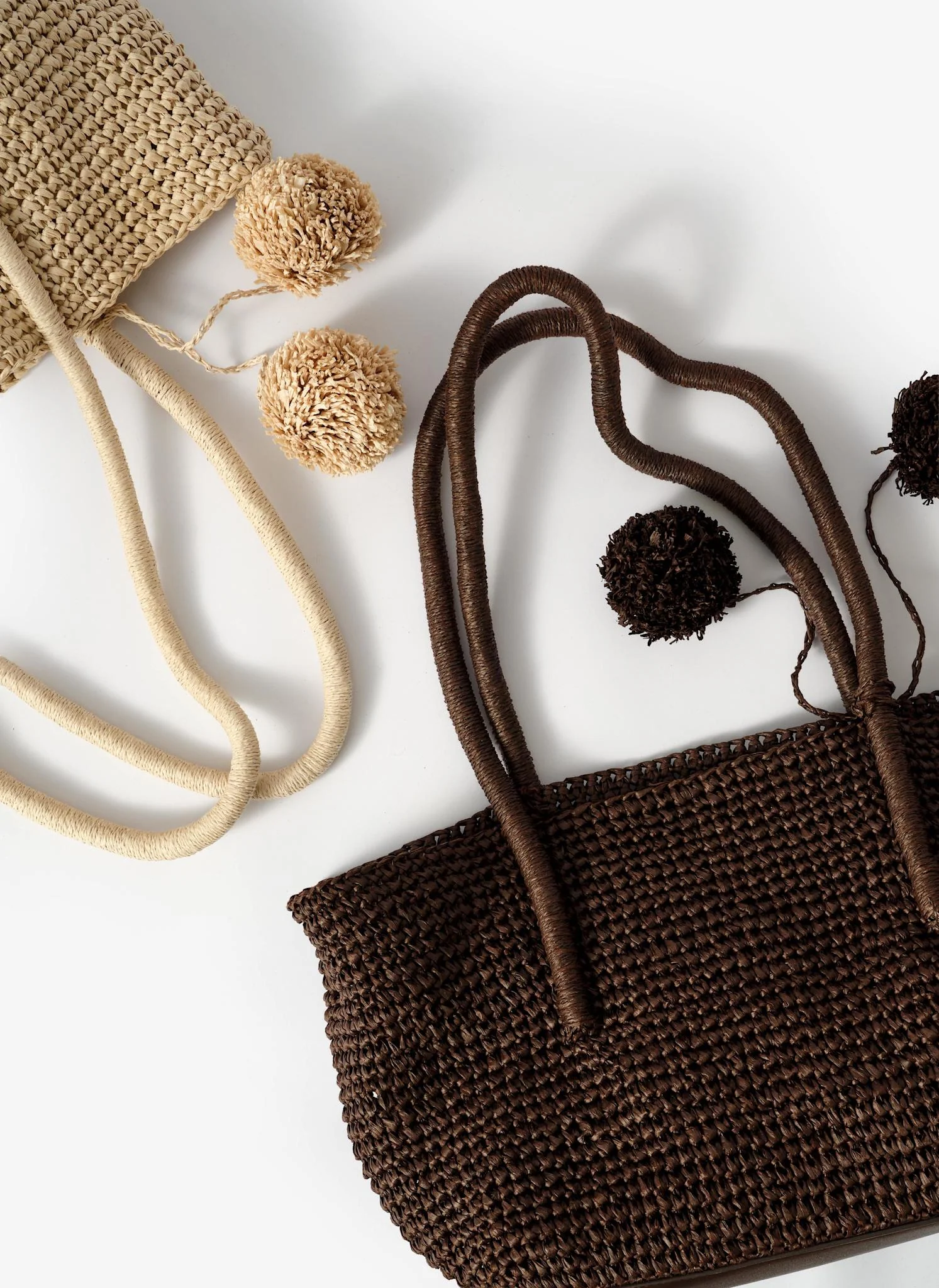 Blake Cream Woven Tote Bag - Image 6
