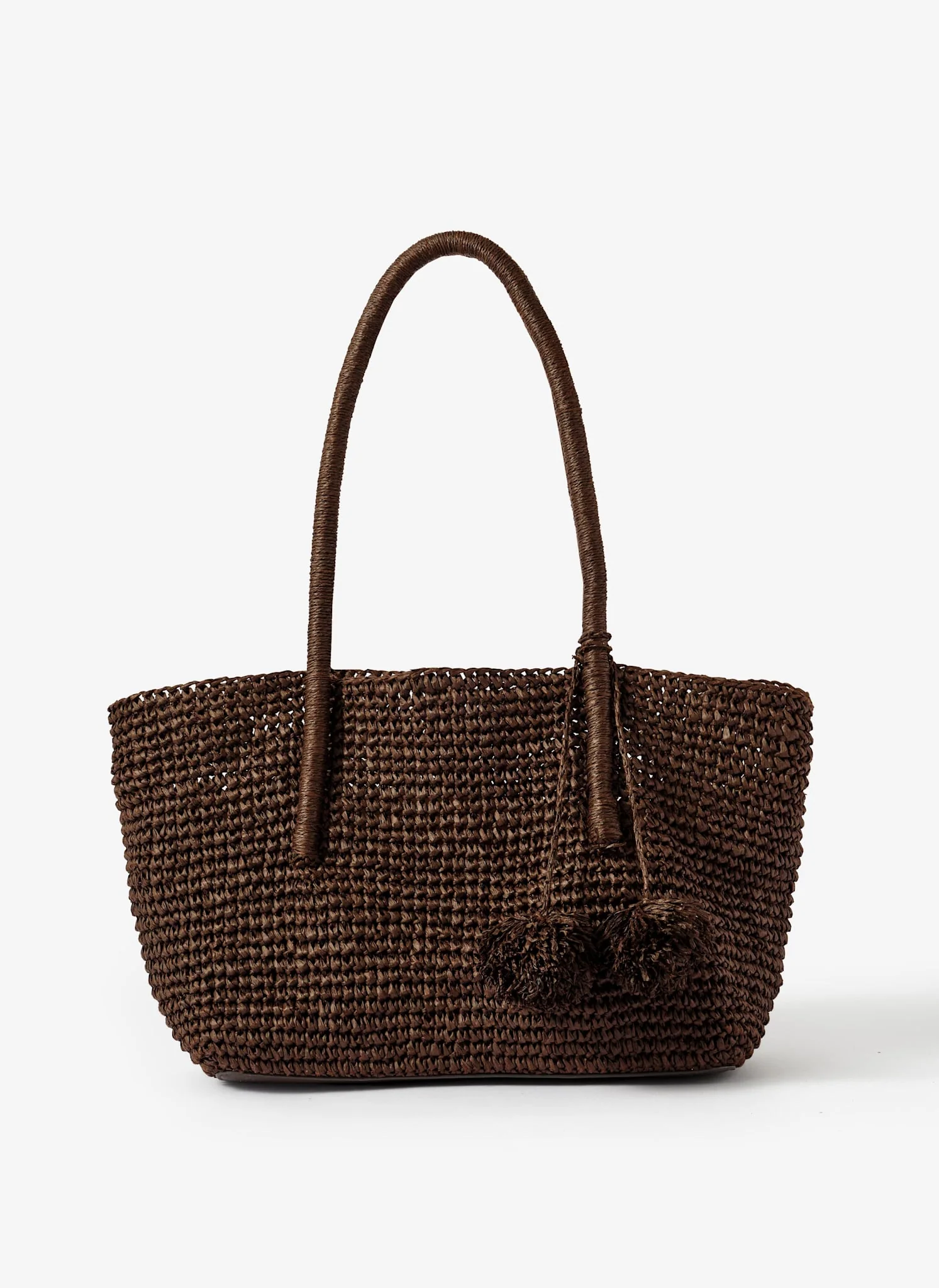 Blake Brown Woven Tote Bag - Image 2