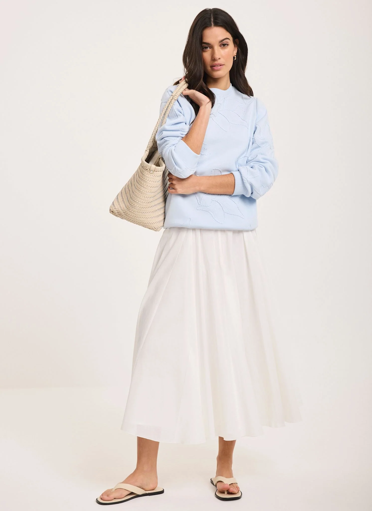 Blue Embroidered Sweatshirt - Image 5