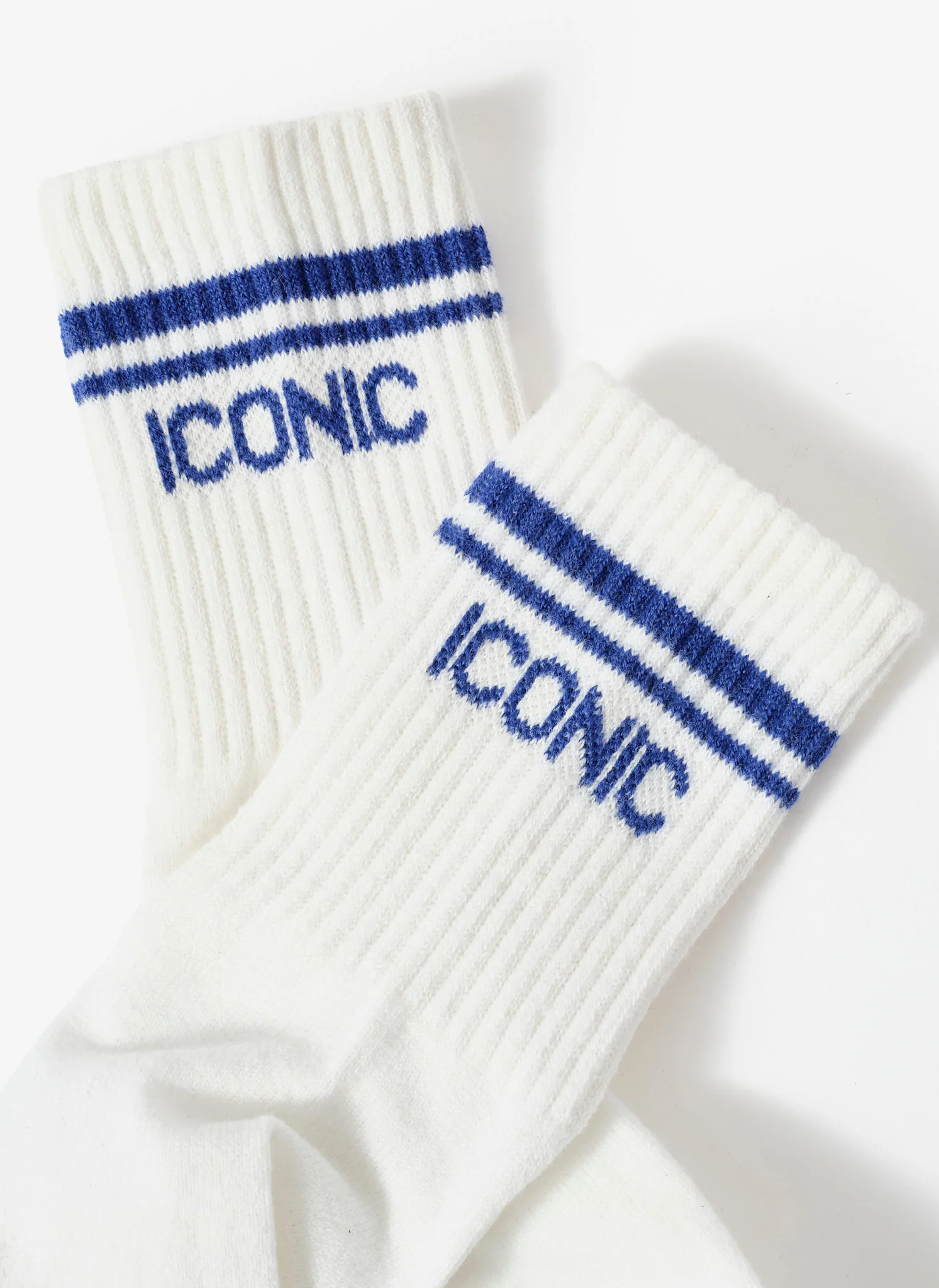 Blue Iconic Slogan Ankle Socks - Image 3