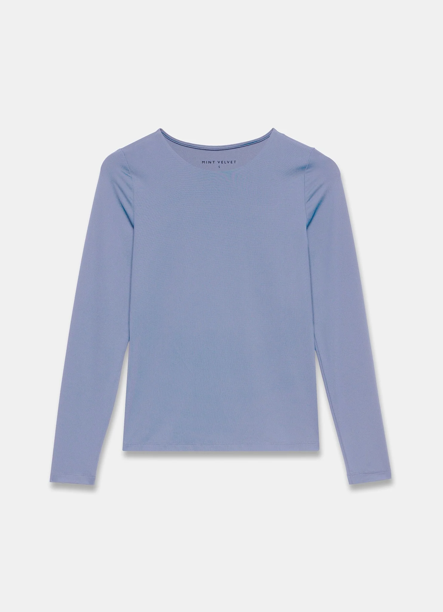Blue Crew Neck Layering Top - Image 6