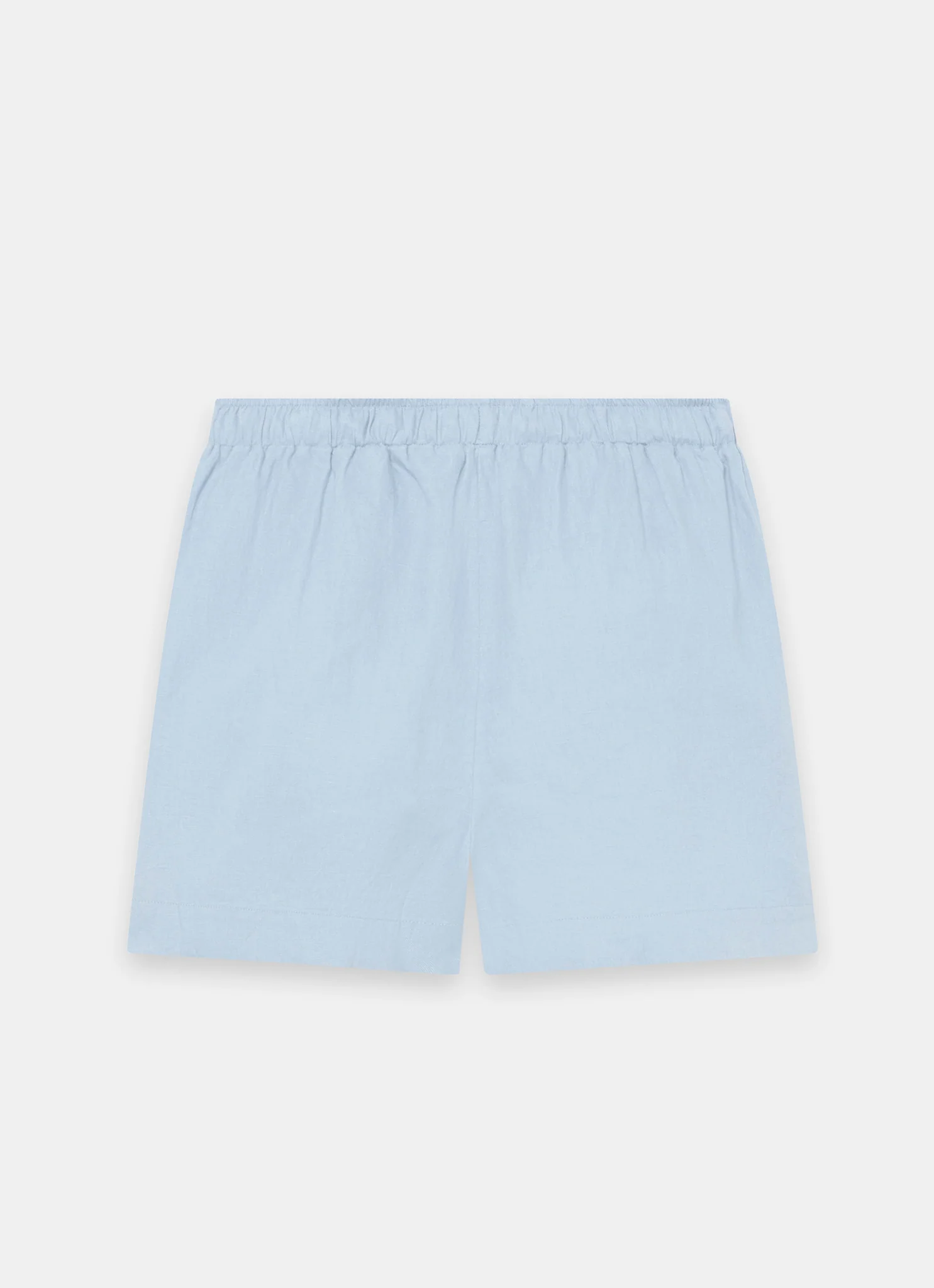 Pale Blue Linen Drawstring Shorts - Image 7