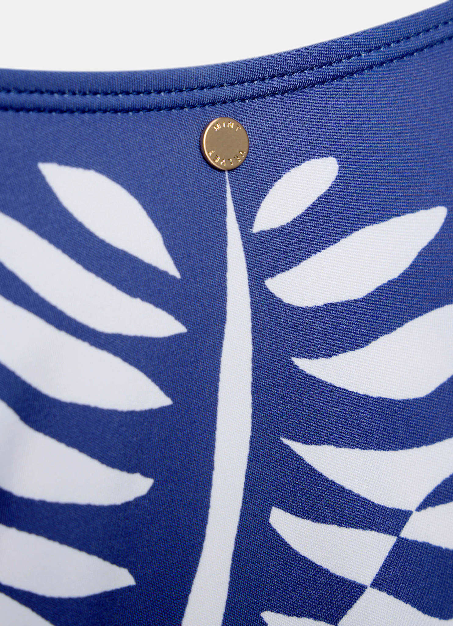 Blue Palm Print Swimsuit - Image 6