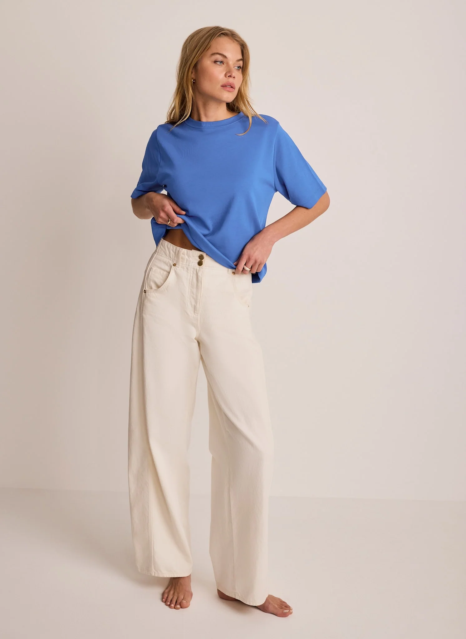 Blue Ultimate Cotton T-Shirt - Image 3