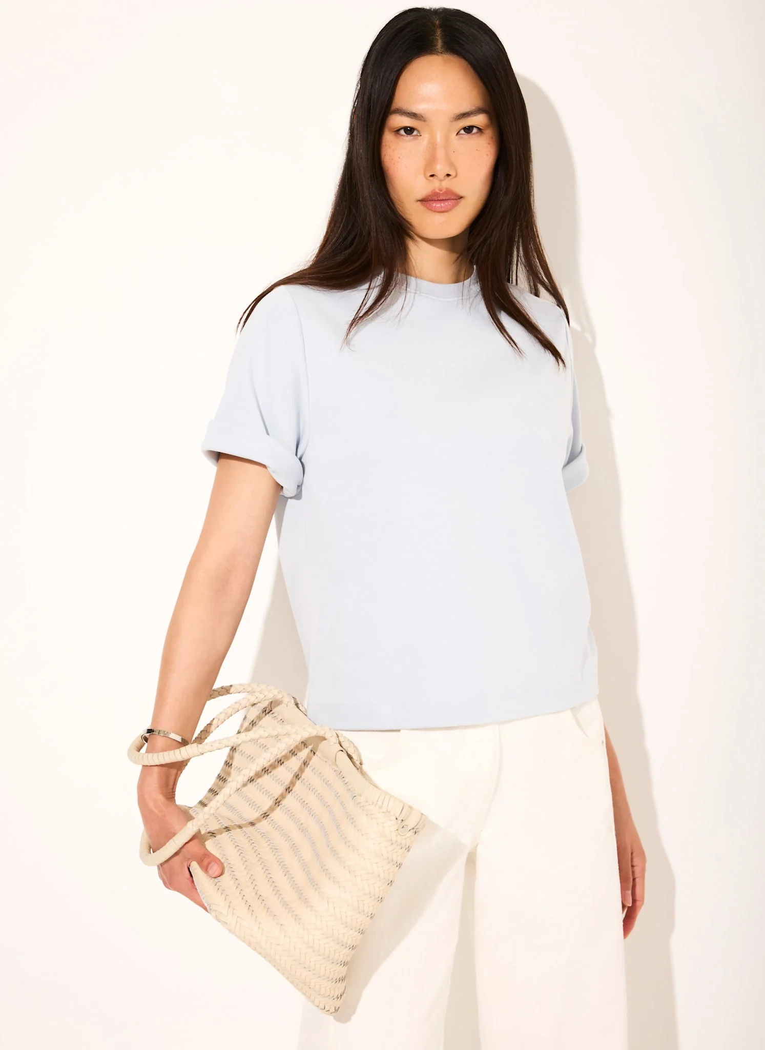 Pale Blue Ultimate Cotton T-Shirt - Image 3