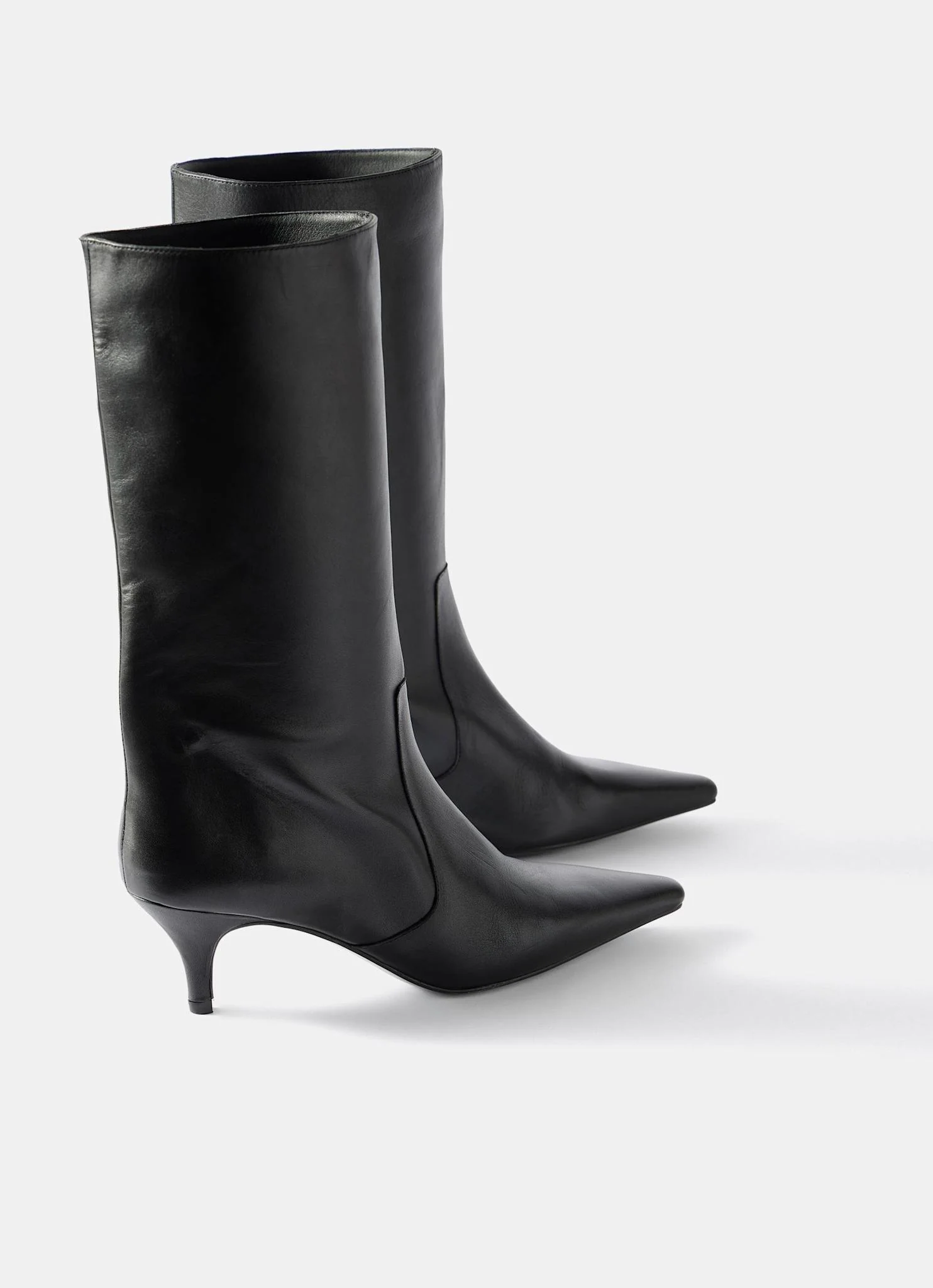 Bode Black Leather Calf Boots - Image 3